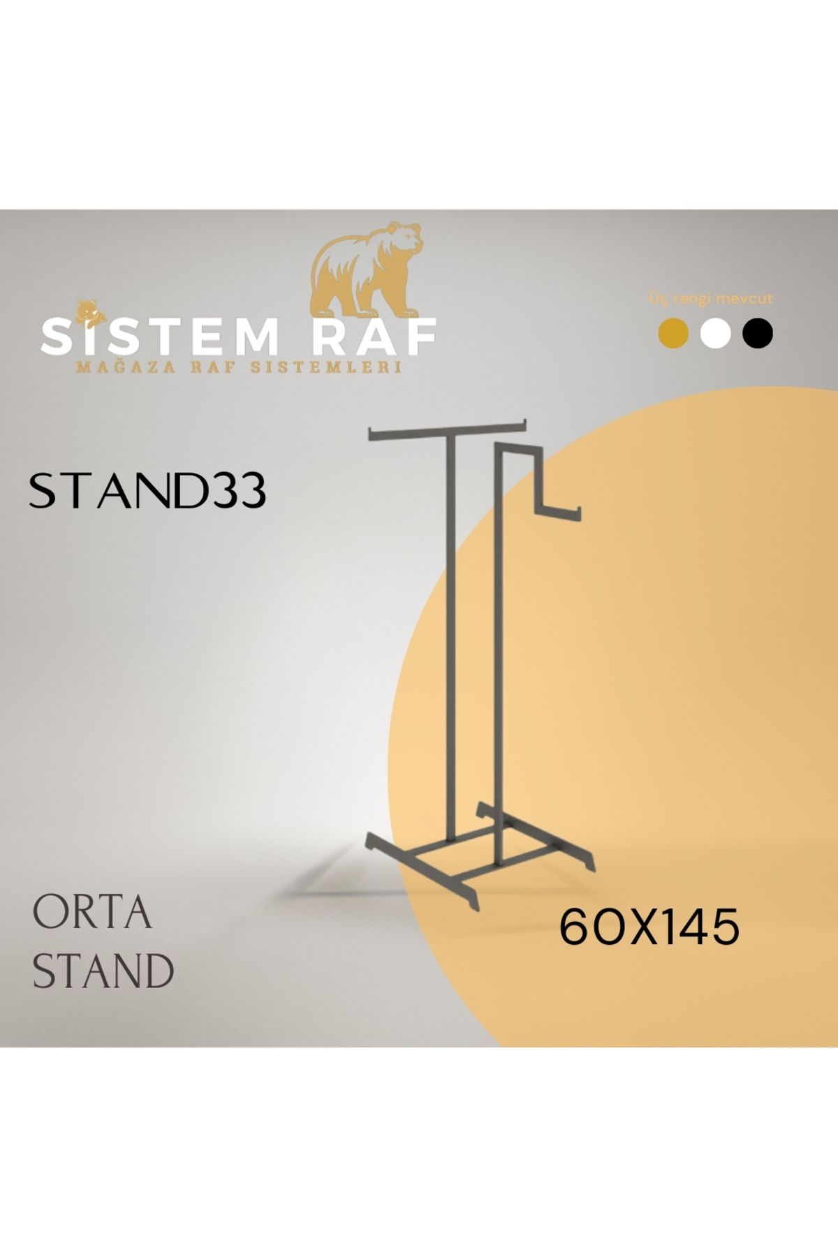 sistem raf 60*145 Z Kollu Sabit Askılık