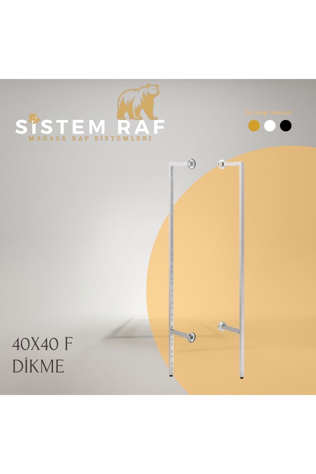 sistem raf 40*40 F Dikme (İçten Delikli) Raf Dikmesi