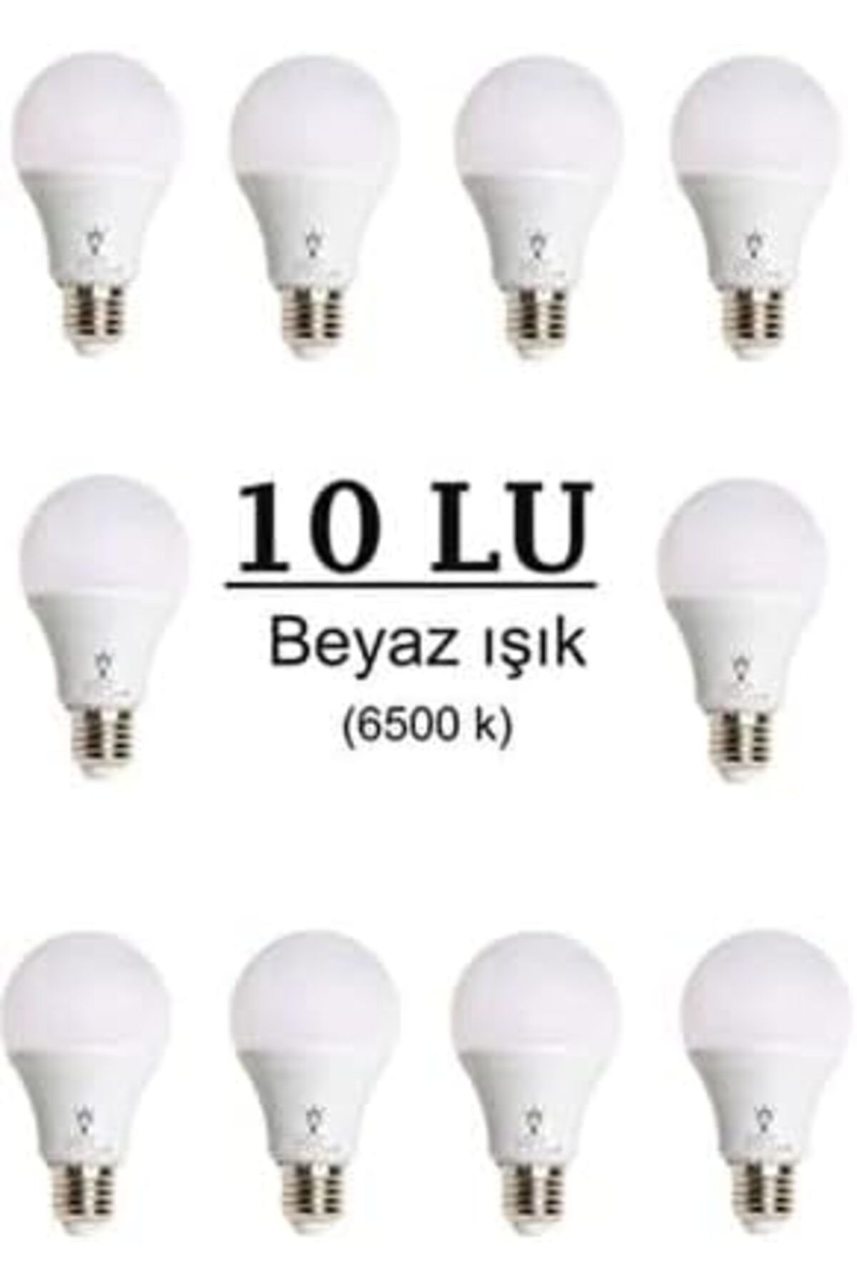 STOREMAX cmllashop Led Ampul 9 Watt 10'lu Paket Beyaz Işık 6500 K E27 Standart Duy 542093