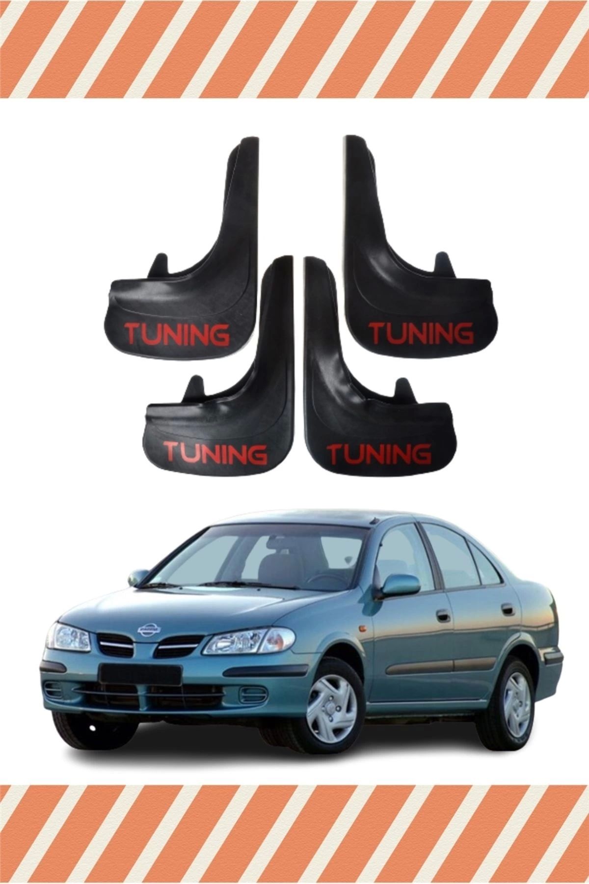 Alpax Nissan Almera Tuning yazılı 4’lü tozluk çamurluk paçalık