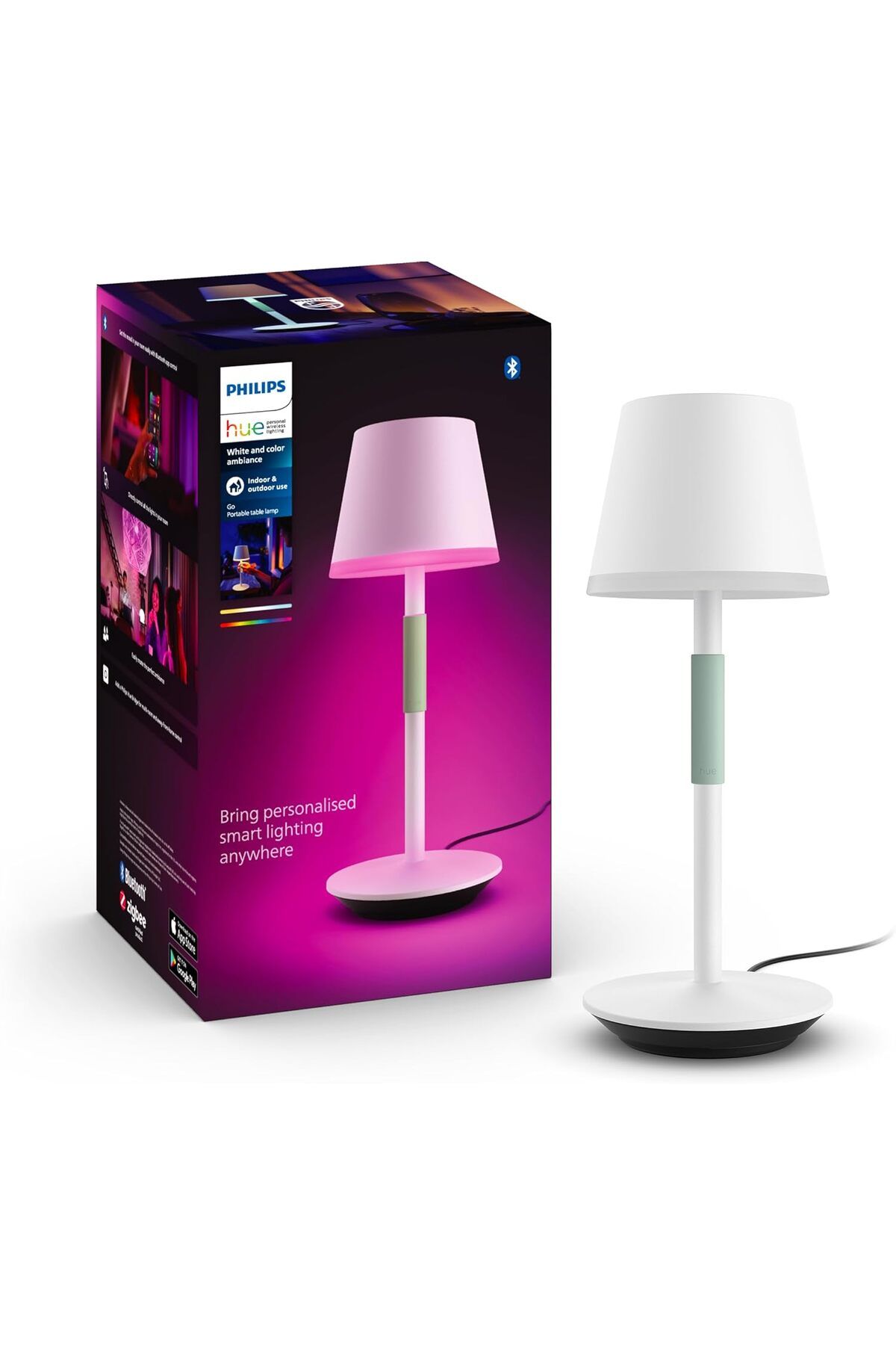 yenibagshop Hue GO Belle Taşınabilir Masa Lambası - Beyaz