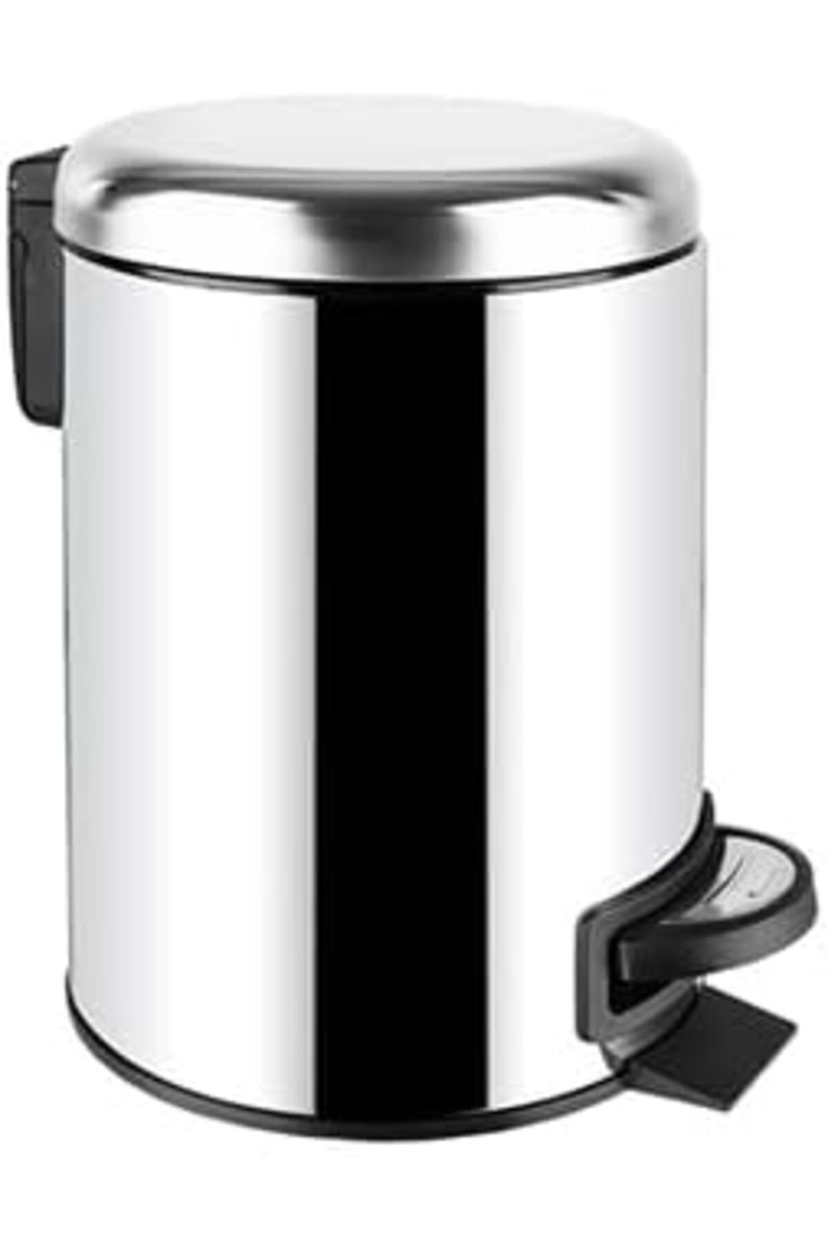 yenibagshop Paslanmaz Elit Pedallı Çöp Kovası Krom 5LT (000301)