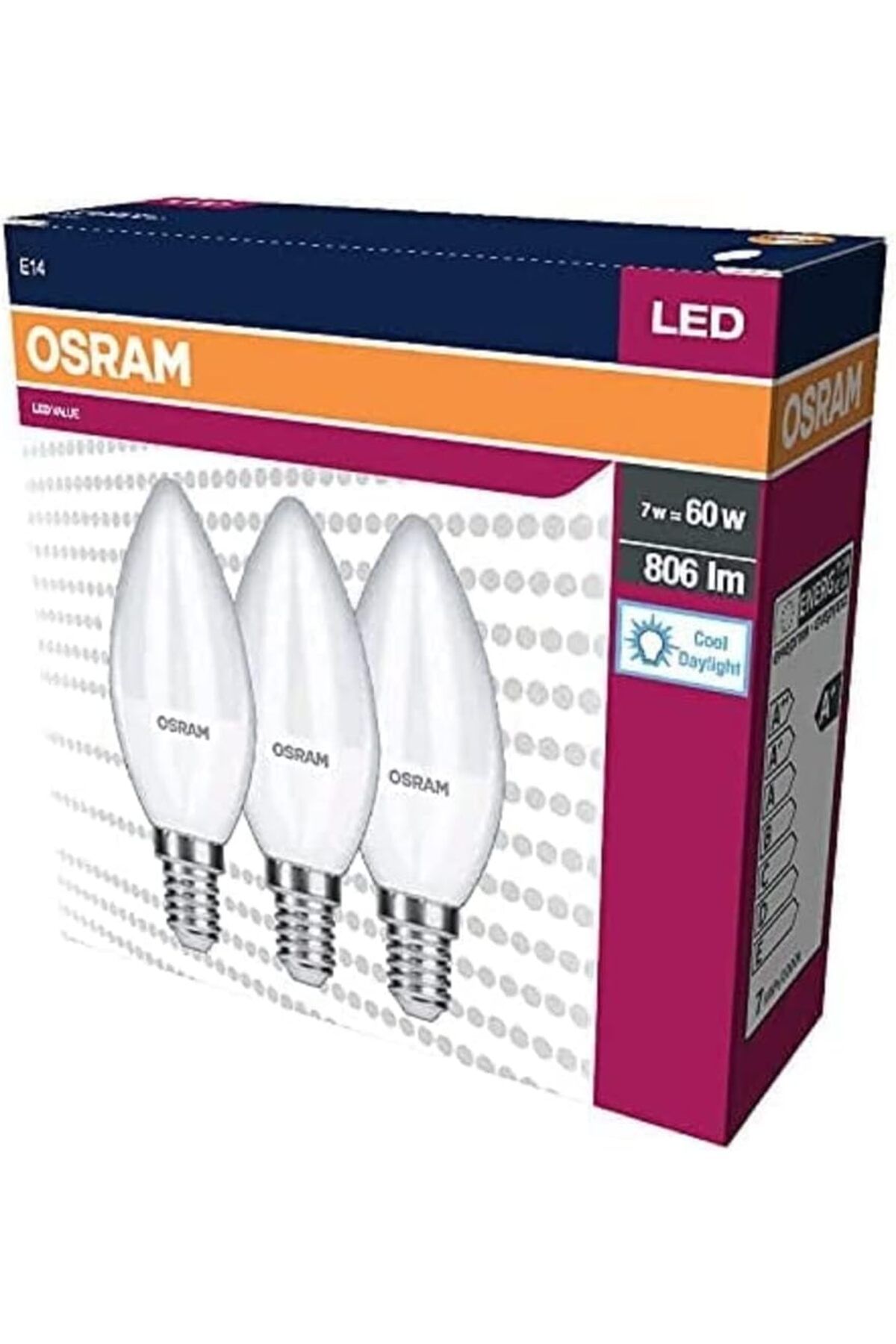 STOREMAX httphop Led Value Clb60 7W/865 Fr E14 3'lü Beyaz Işık NewDesingshop 1092444