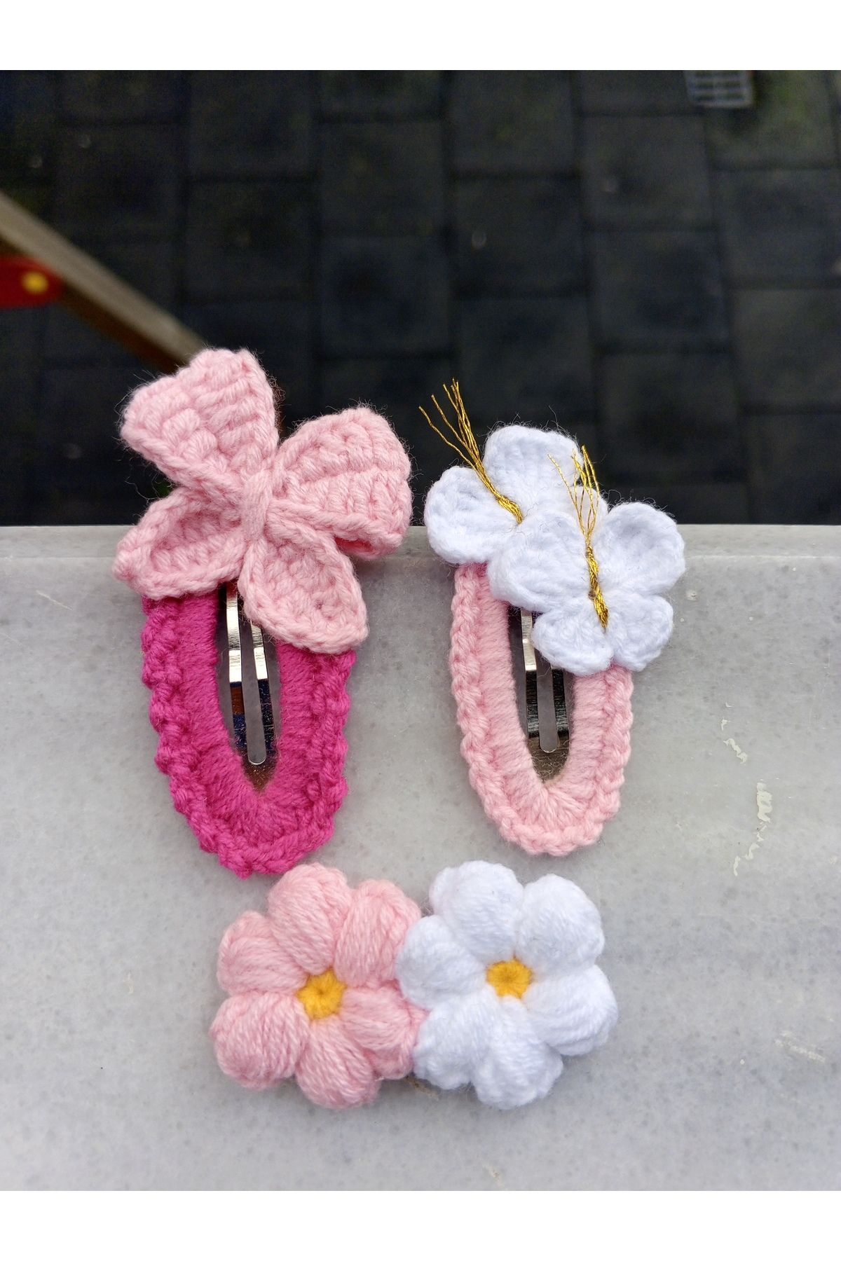 Jolly accesory-Buckle Knitted Snap Set for Mother and Child 4