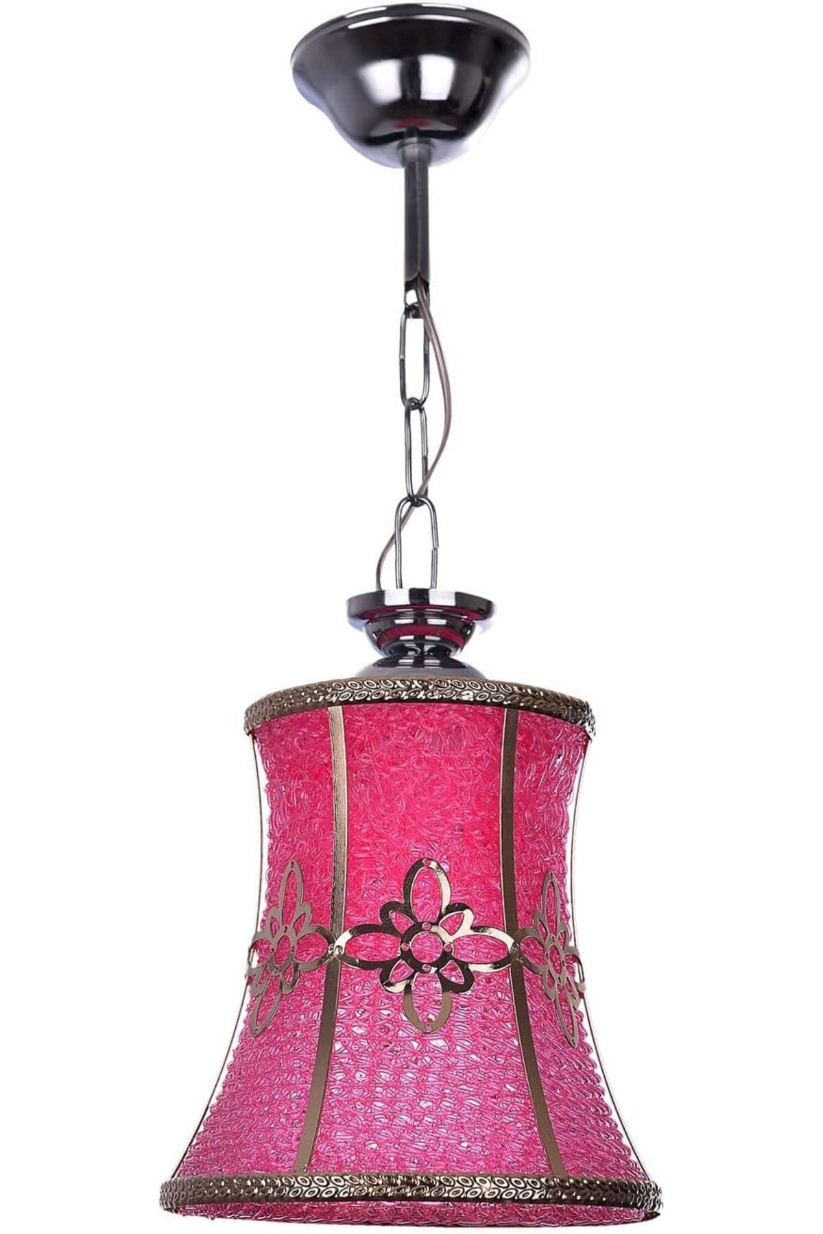 yenibagshop Lucea KINIK PEMBE-SARI TEKLİ AVİZE