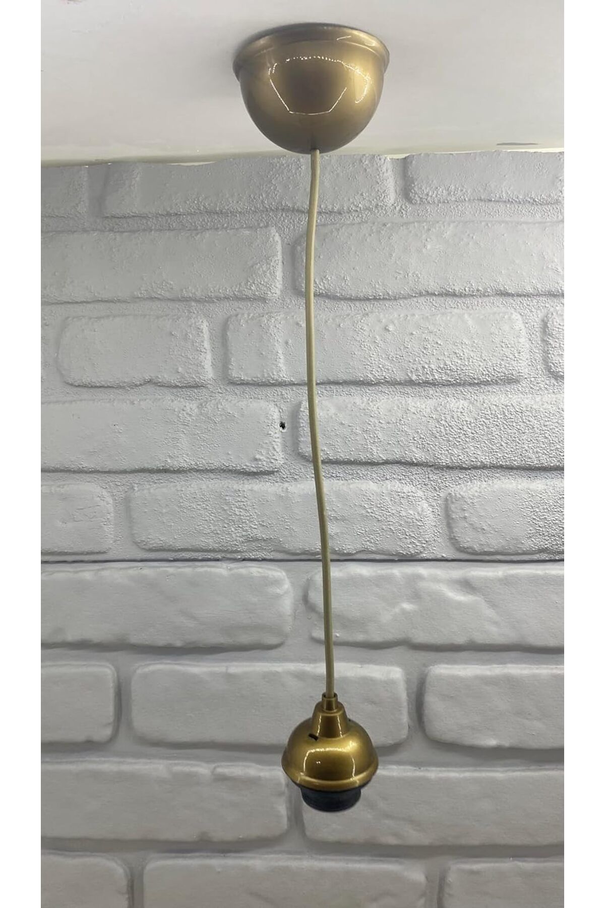 salesalbutik Gold Avize Plastik Kablolu Sarkıt Duy E27 Tesisat