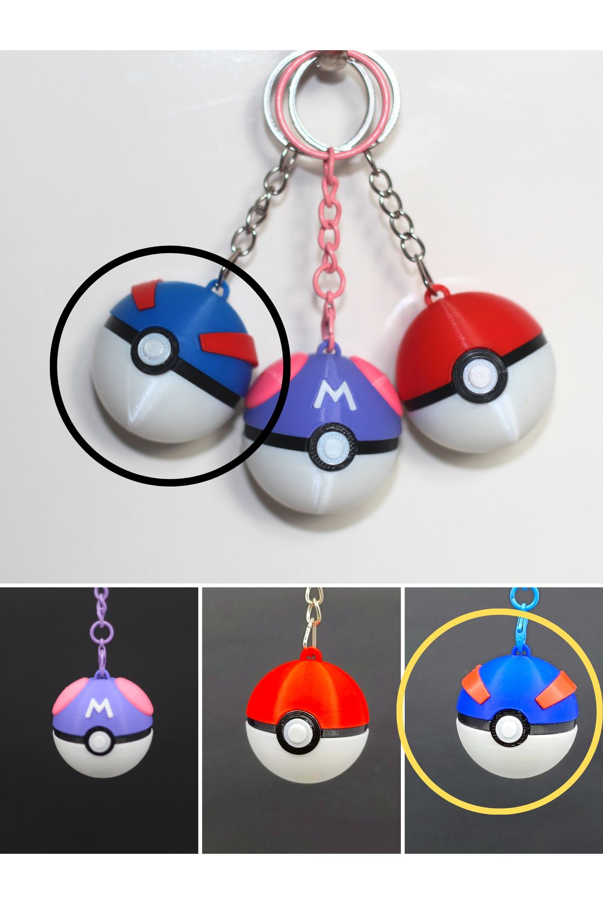 Pokeball Pokemon topu anahtarlık great poke topu