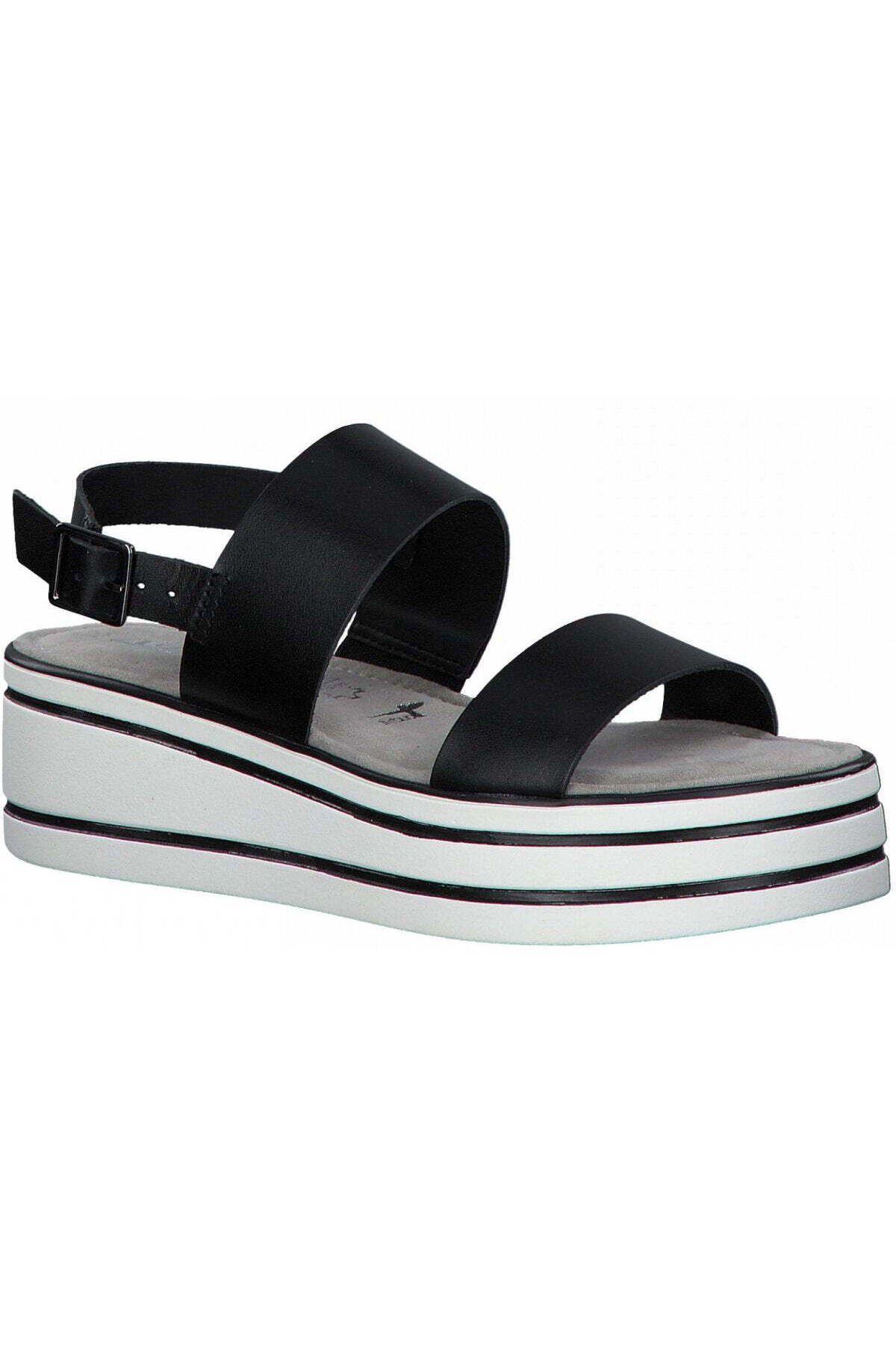 Tamaris-Black Sandals Womens Shoes 2