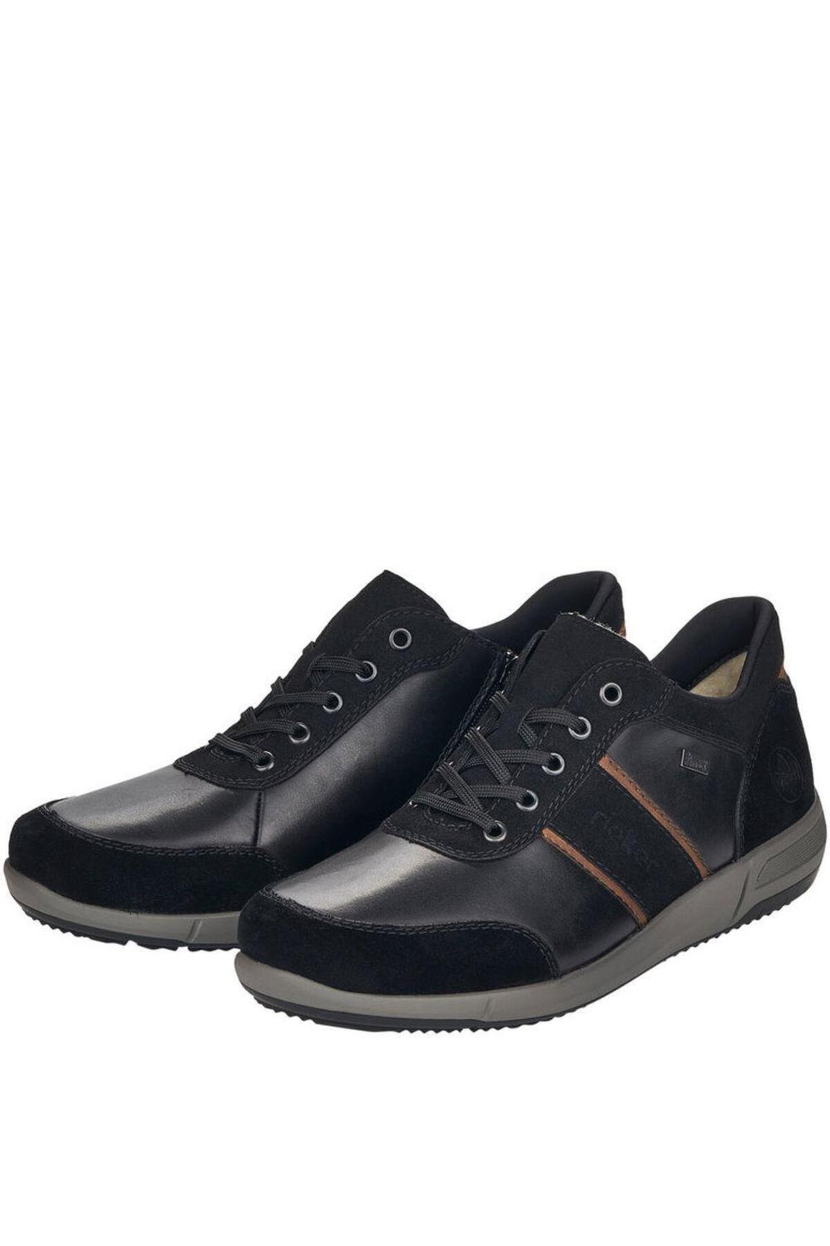 Rieker-Black Flats Mens Shoes 4