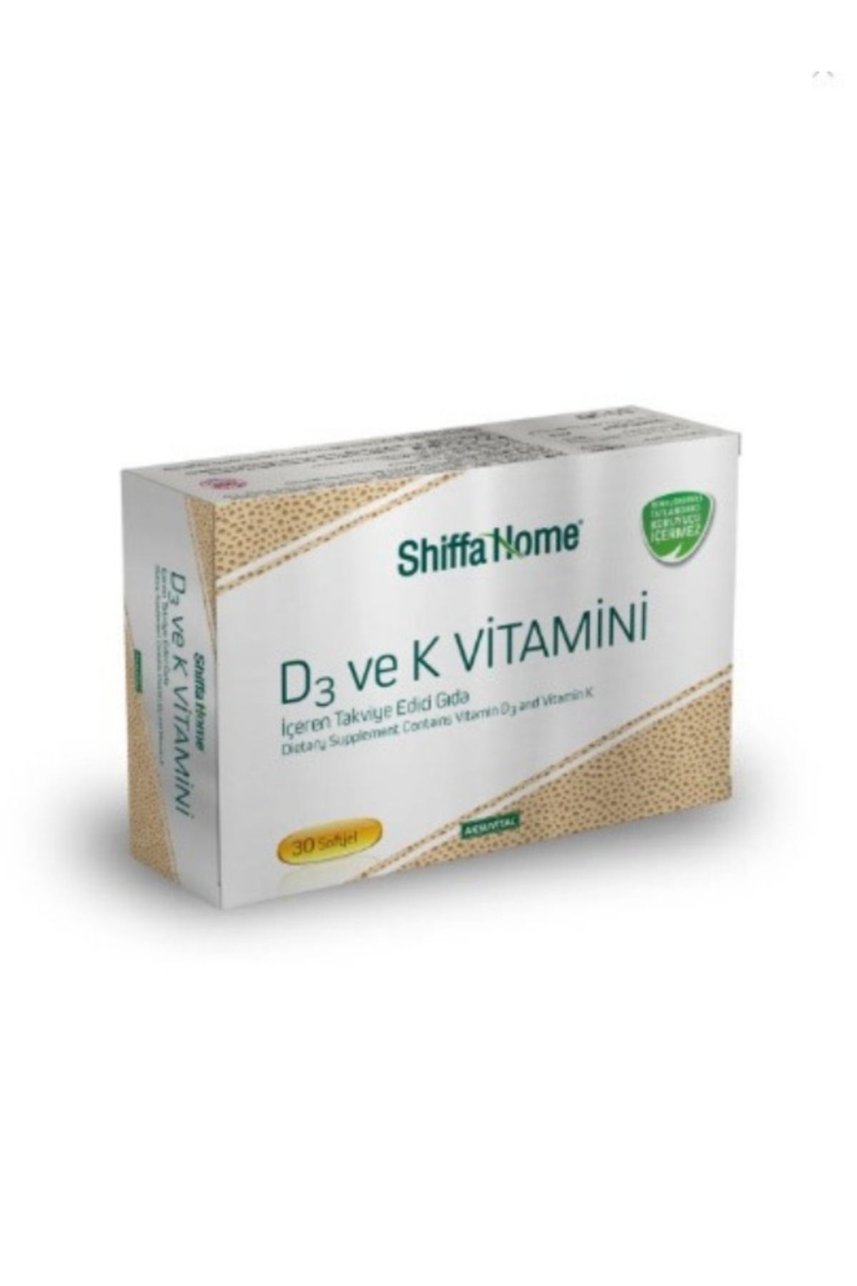 Aksu Vital Shiffa Home D3 ve K2 Vitamini 1300 mg Doğal Softjel 30 softjel