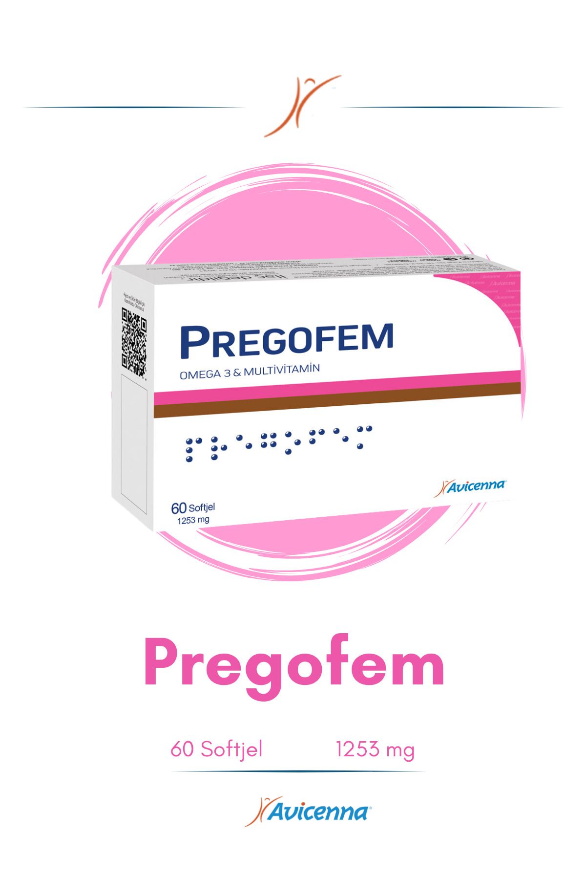 Avicenna-Pregofem - Food Supplement with Omega 3 and Multivitamins - 60 Softgel Capsules 1
