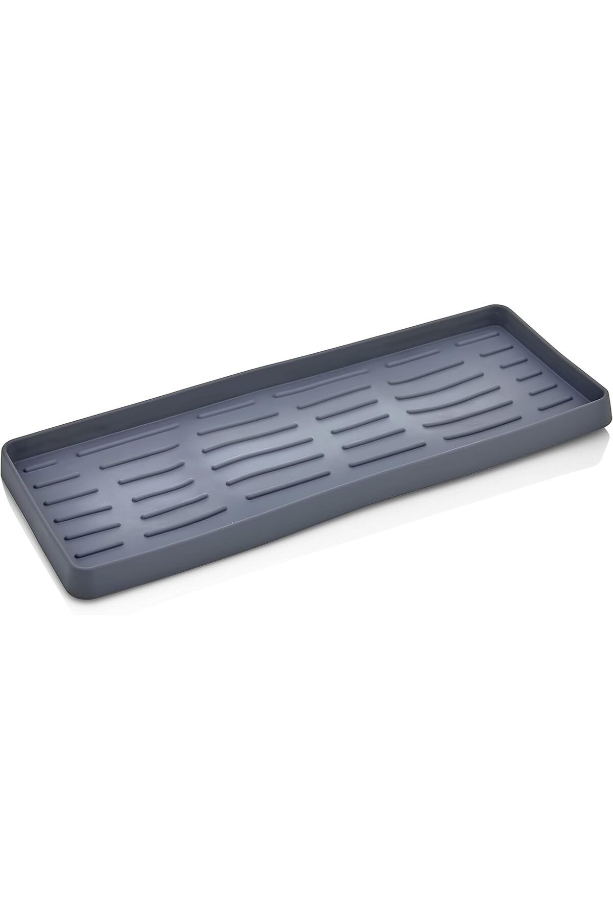 STOREMAX mrttnca HOME Silikon Sabunluk Organizer, Sabunluk Altlığı, Sıvı Sabun Standı Antrasit 26X10 cm