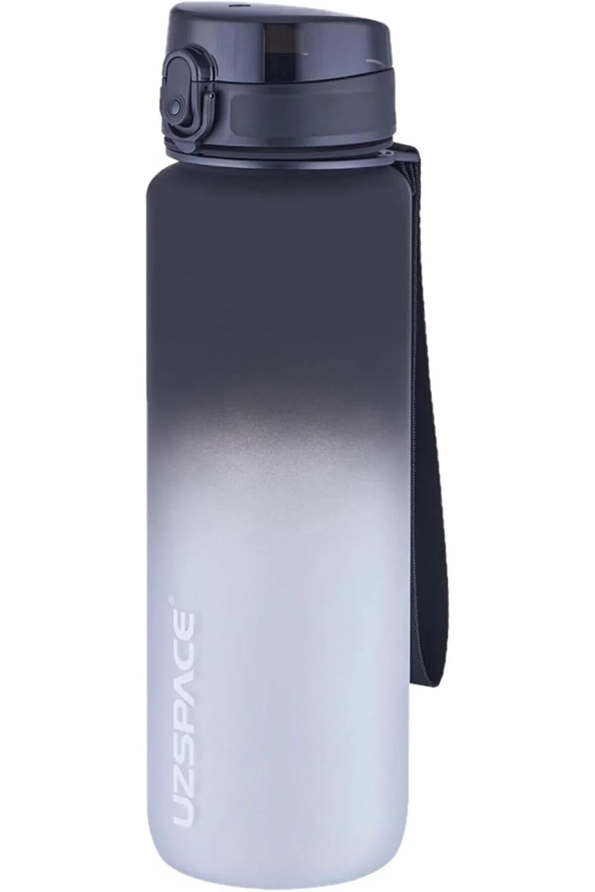 STOREMAX 1000ml Büyük Boy Soft Touch Çift Renk Motivasyon Tritan Su Matarası (Siyah-Beyaz) tre