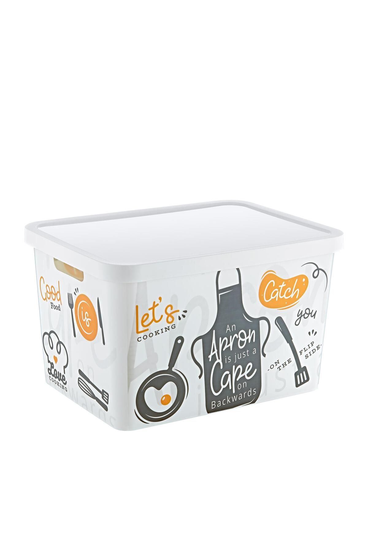 Smartware-Stafi Patterned Multi-Purpose Box with Lid 18 LT 1