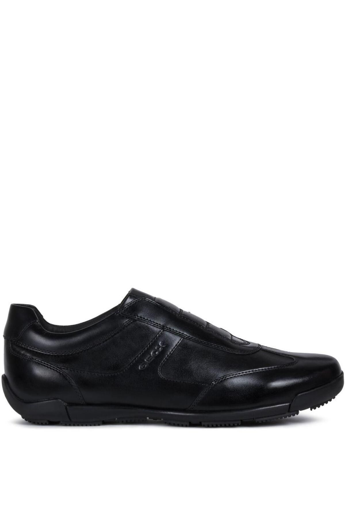 Geox-Black Flats Mens Shoes 1