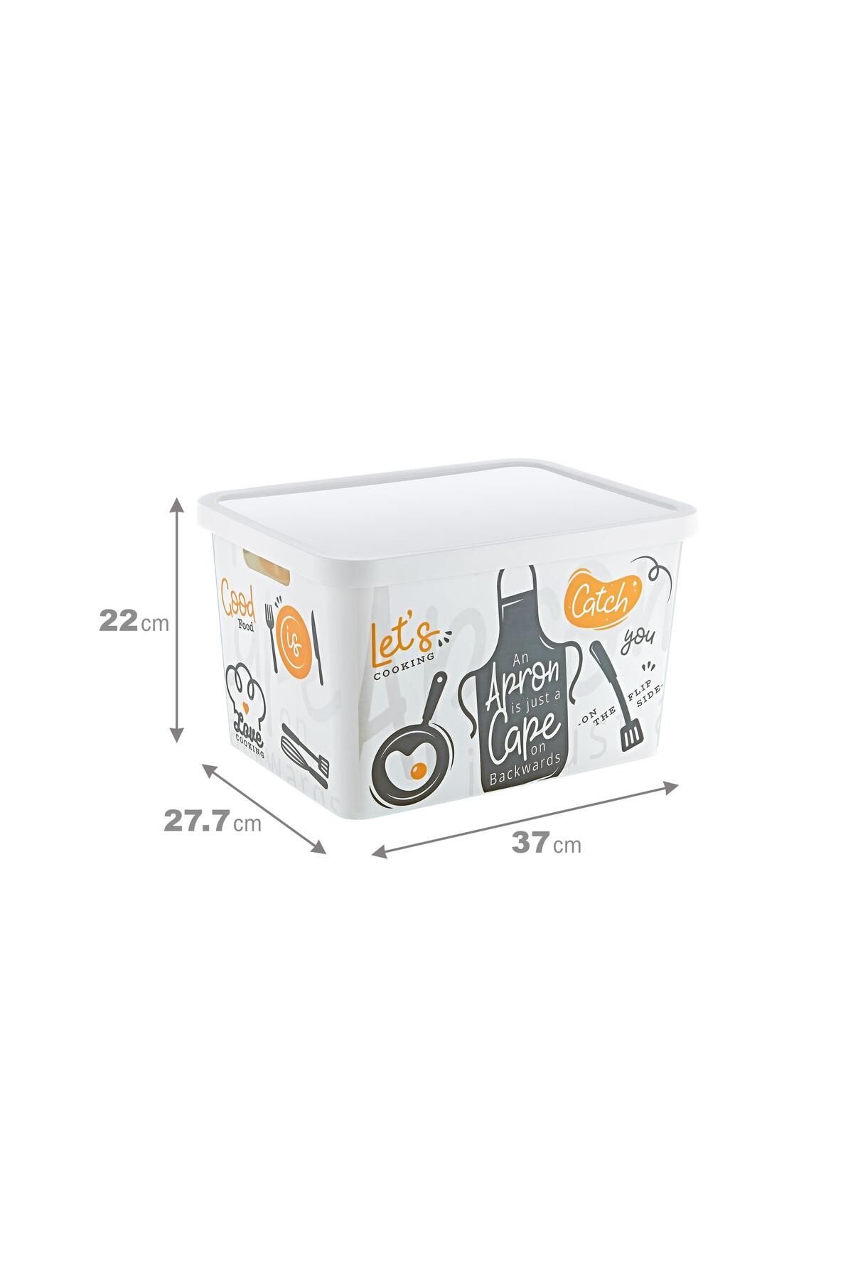 Smartware-Stafi Patterned Multi-Purpose Box with Lid 18 LT 3