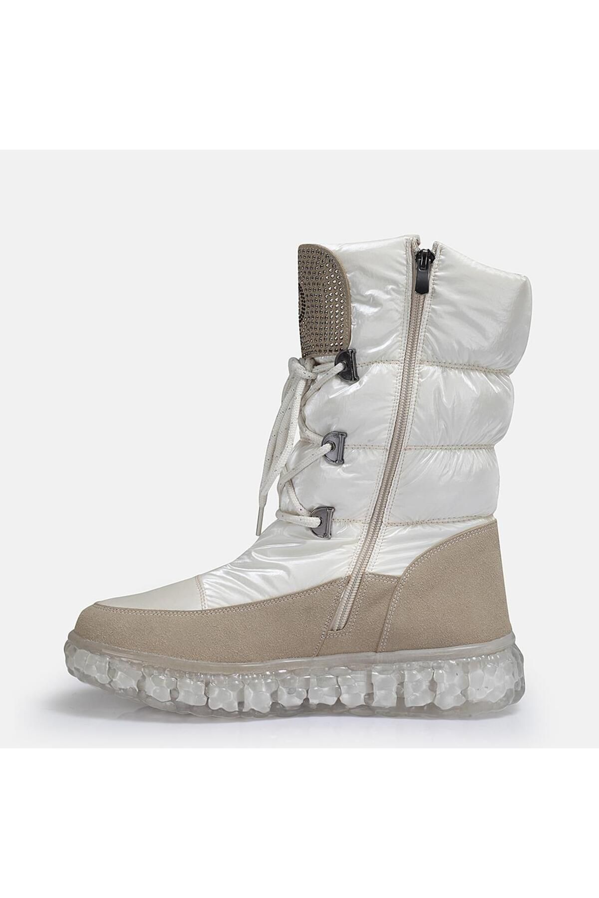 37Numara-Beige Large Size Snow Boots - 42-43-44-45 7