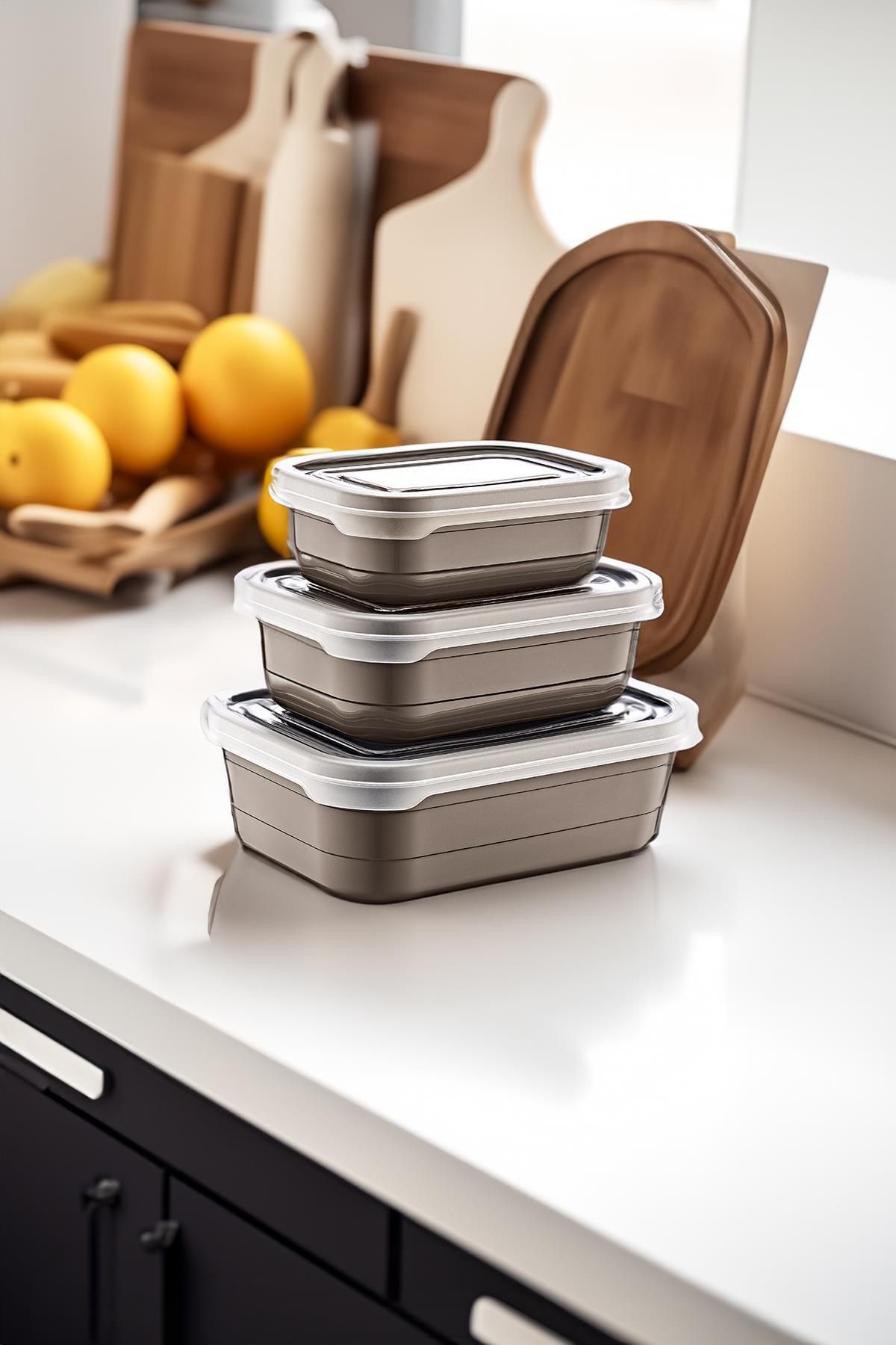 Smartware-Set of 3 Storage Containers 3