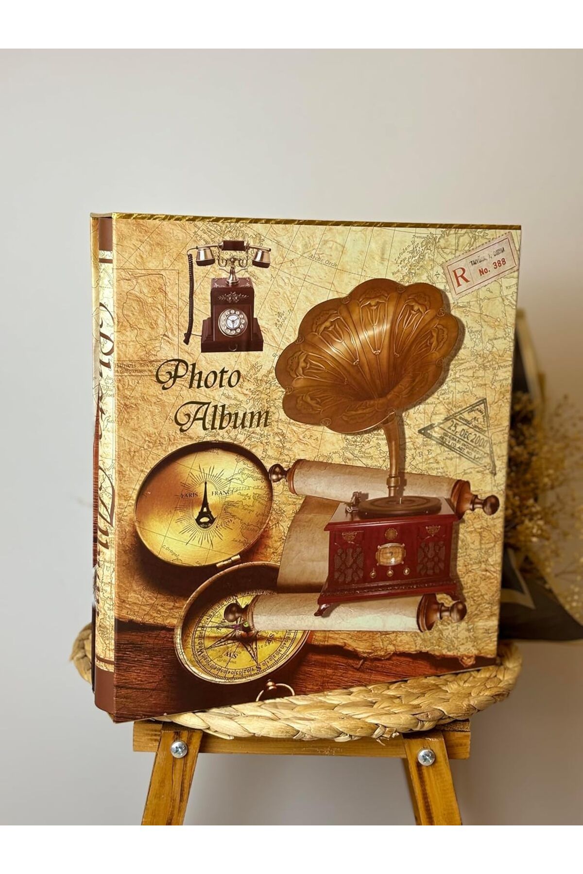 STOREMAX htpshopmx Rs21 Fotoğraf Albümü 10x15cm 600 Lük Gramafon Desenli Kutulu Yatay Dikey Modeli strhtt
