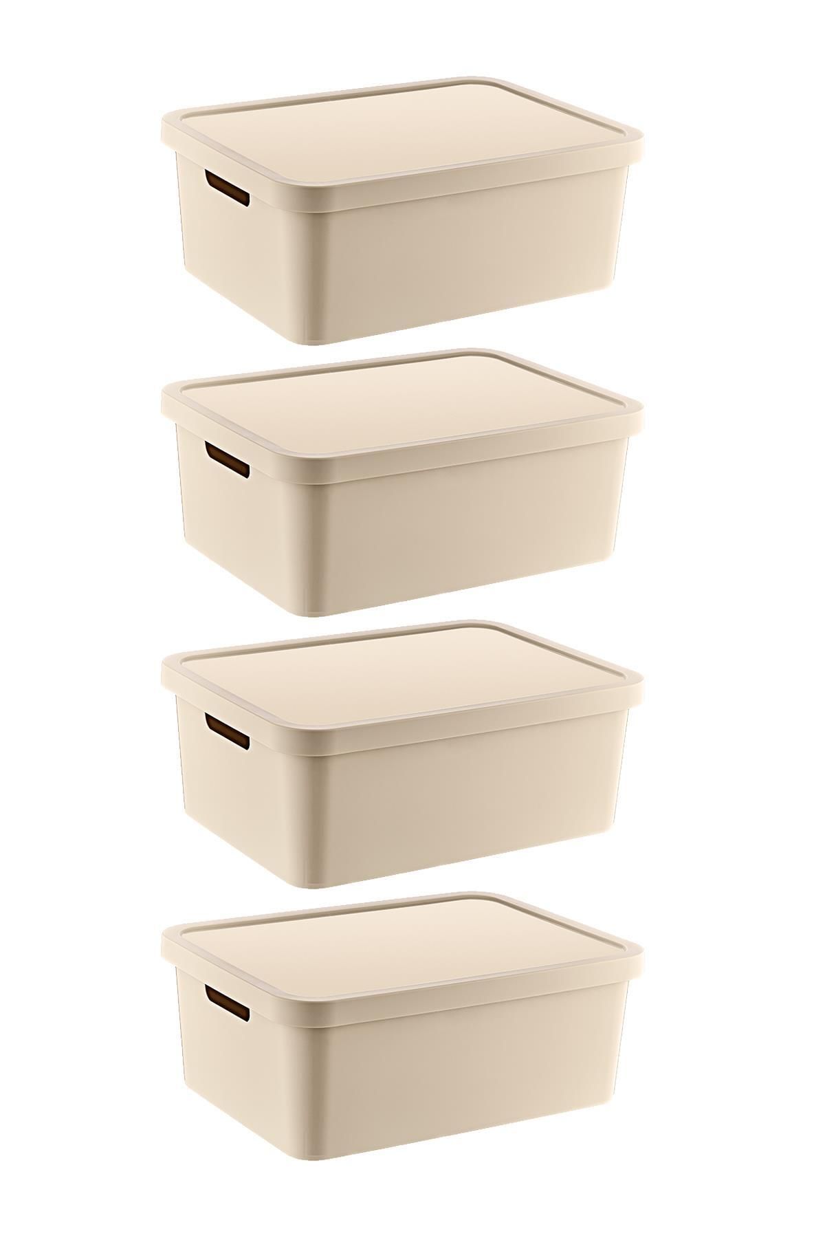Smartware-Latte 12 Lt - Set of 4 Stafi Multi-Purpose Box with Lid 2