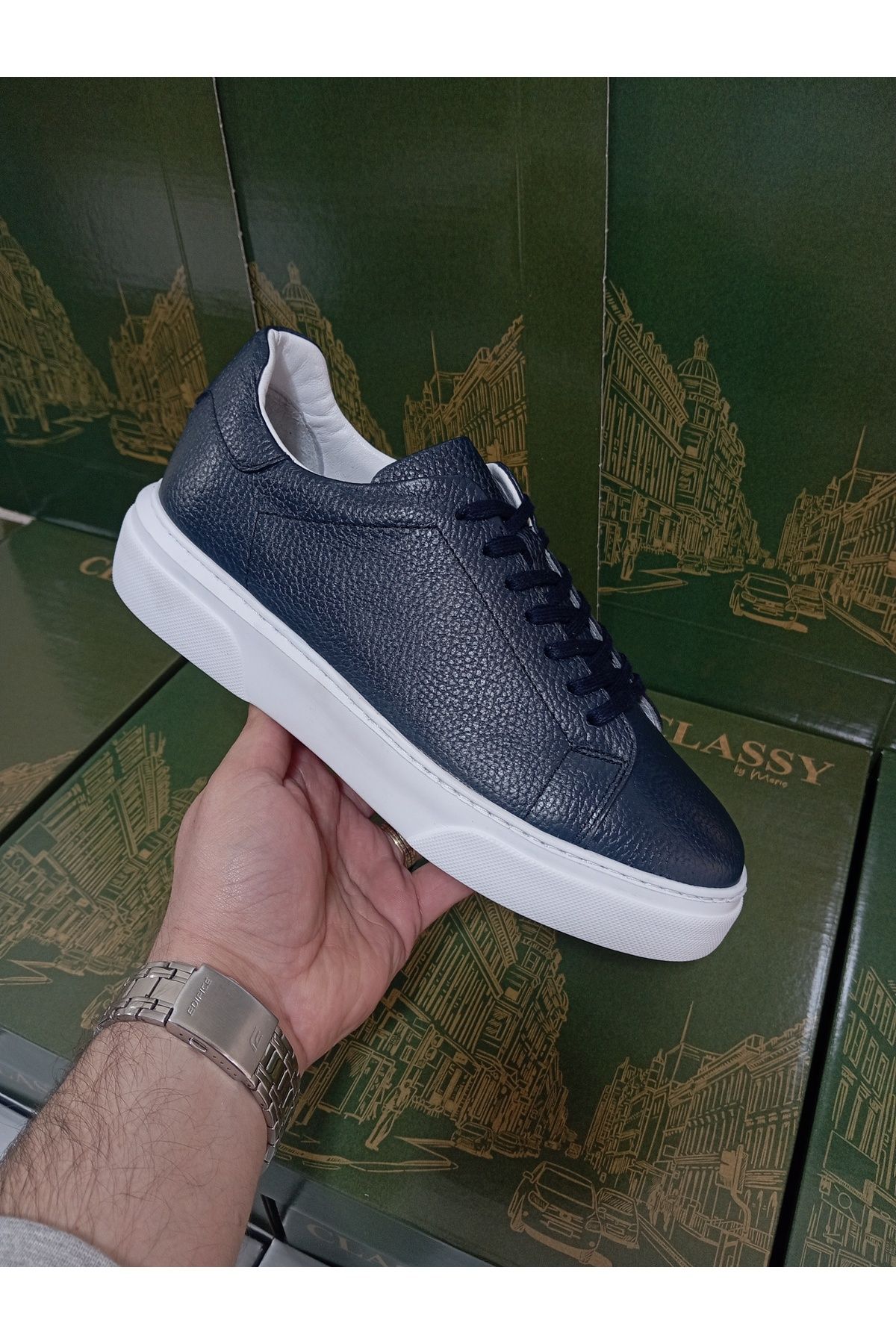 MERİÇ Hakiki Deri Erkek Ayakkabı Sneaker İç Dış Deri