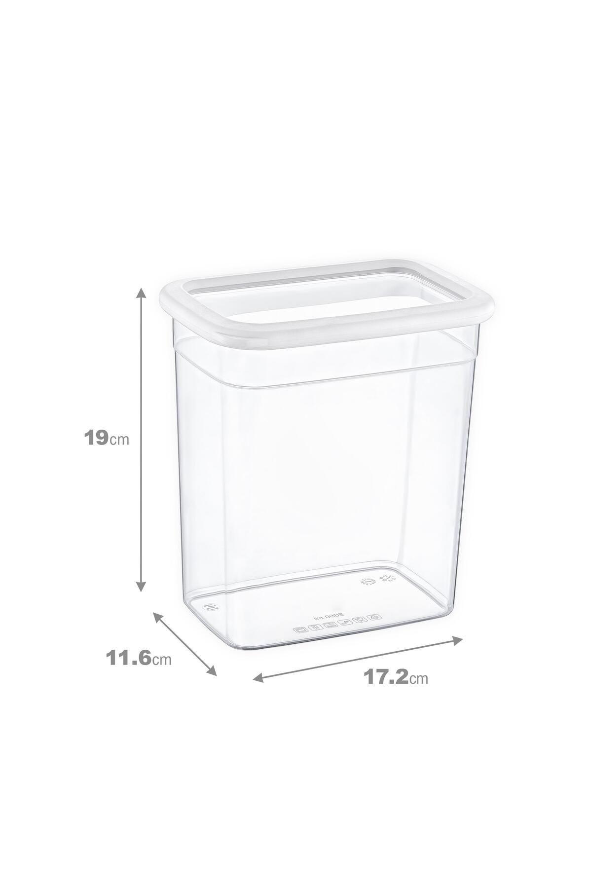 Smartware-Set of 6 White Storage - Skali Rectangular, 2350 ml 4