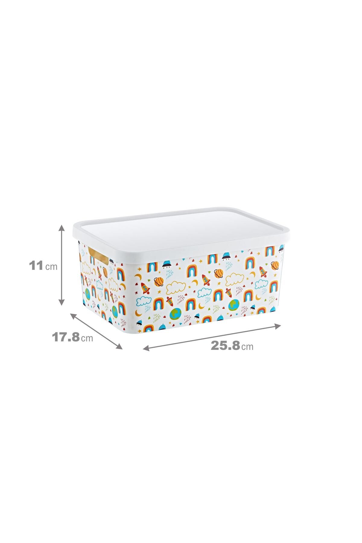 Smartware-Stafi Patterned Multi-Purpose Box with Lid 4.5 lt 3