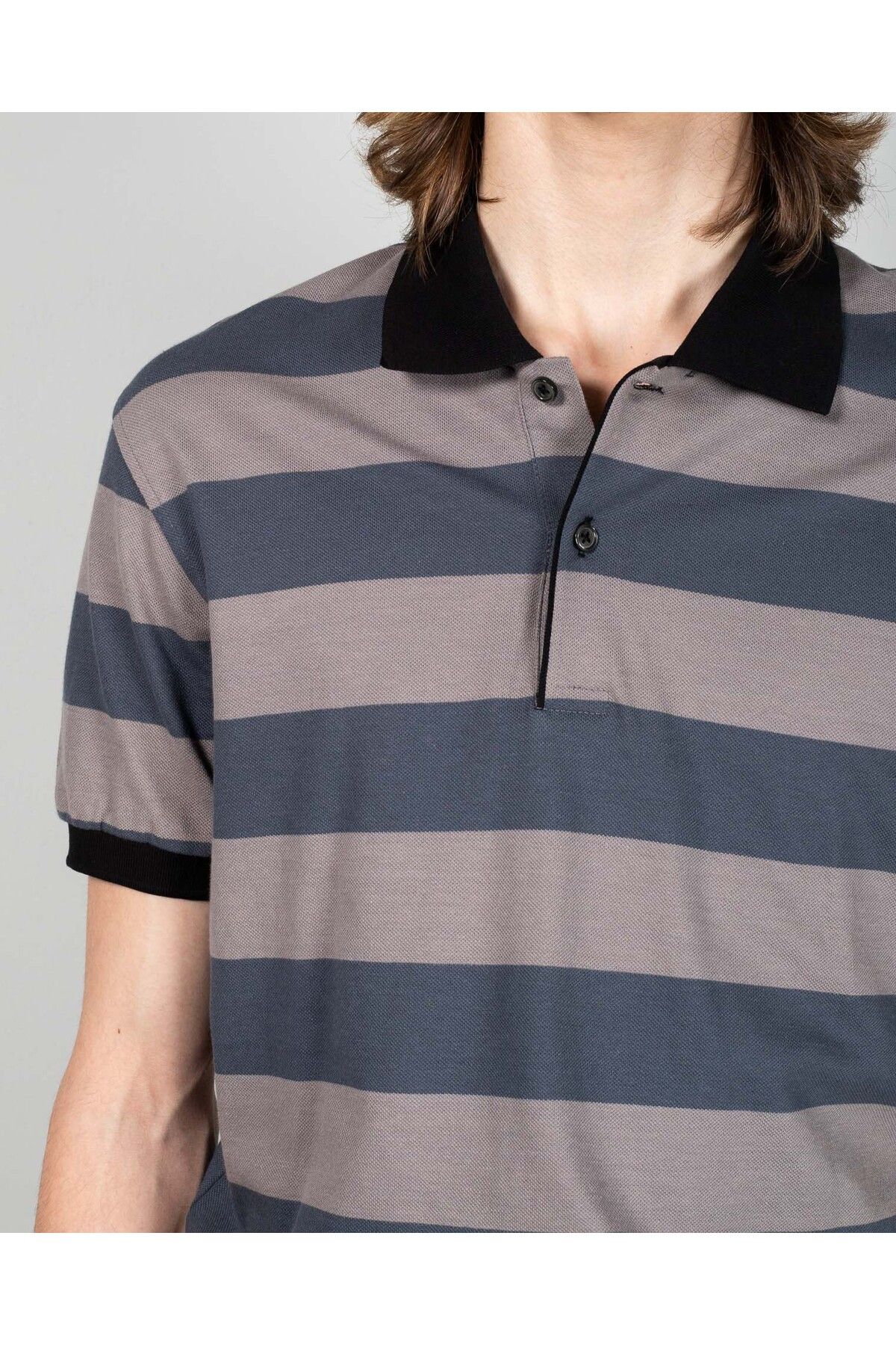 Miniprix-Men's casual striped cotton T-shirt 24KOS47001 7