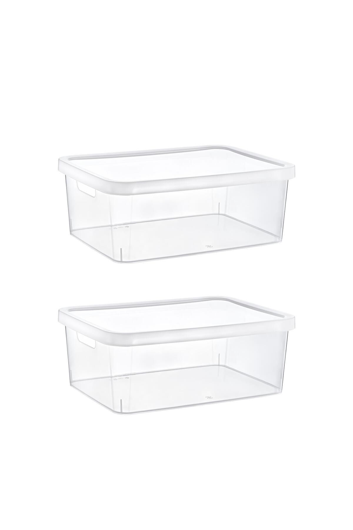 Smartware-Stafi Box with Transparent Lid - Set of 2, 12 Lt, Multi-Purpose 1