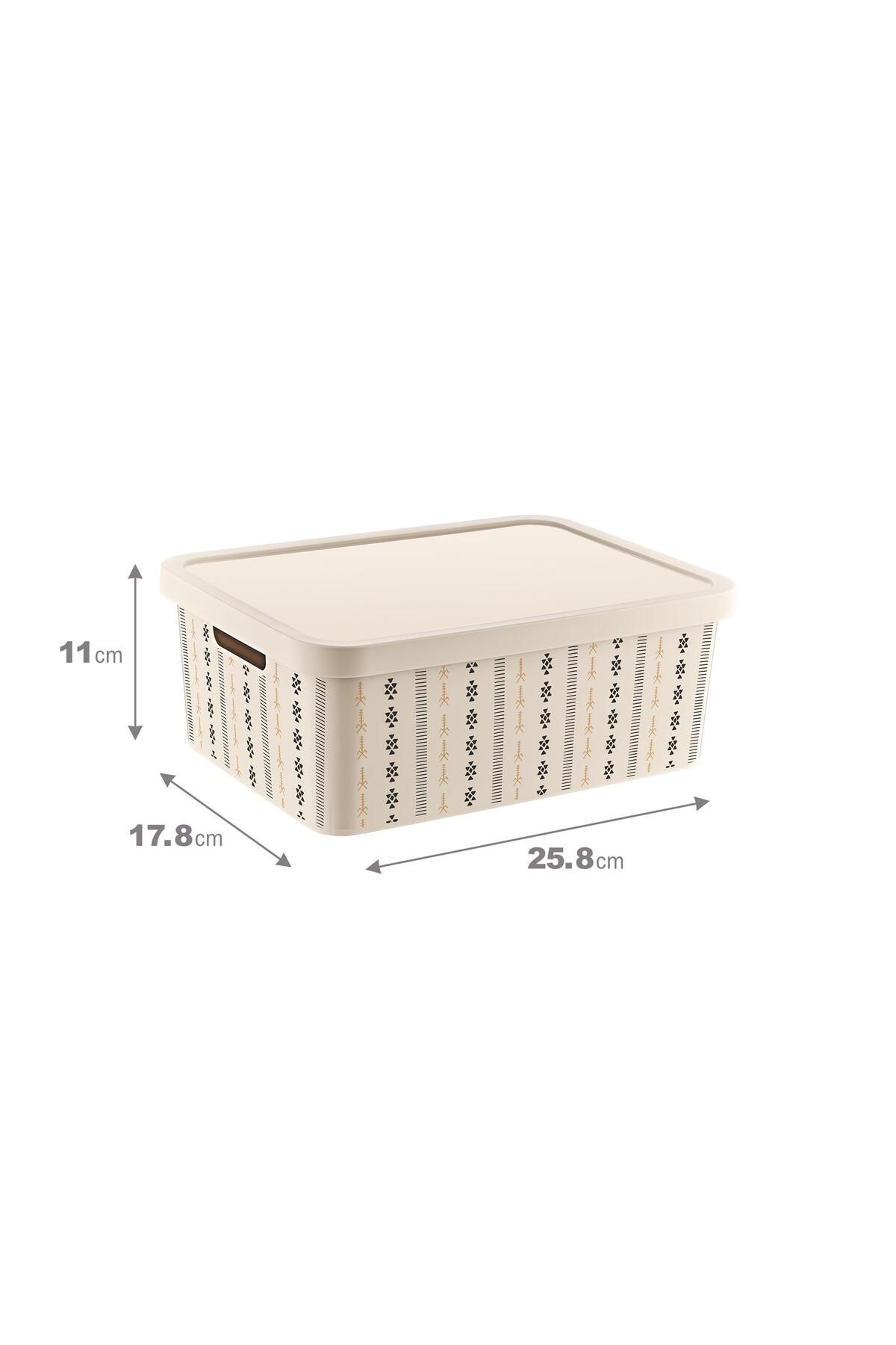 Smartware-Stafi Patterned Multi-Purpose Box with Lid 4.5 lt 2