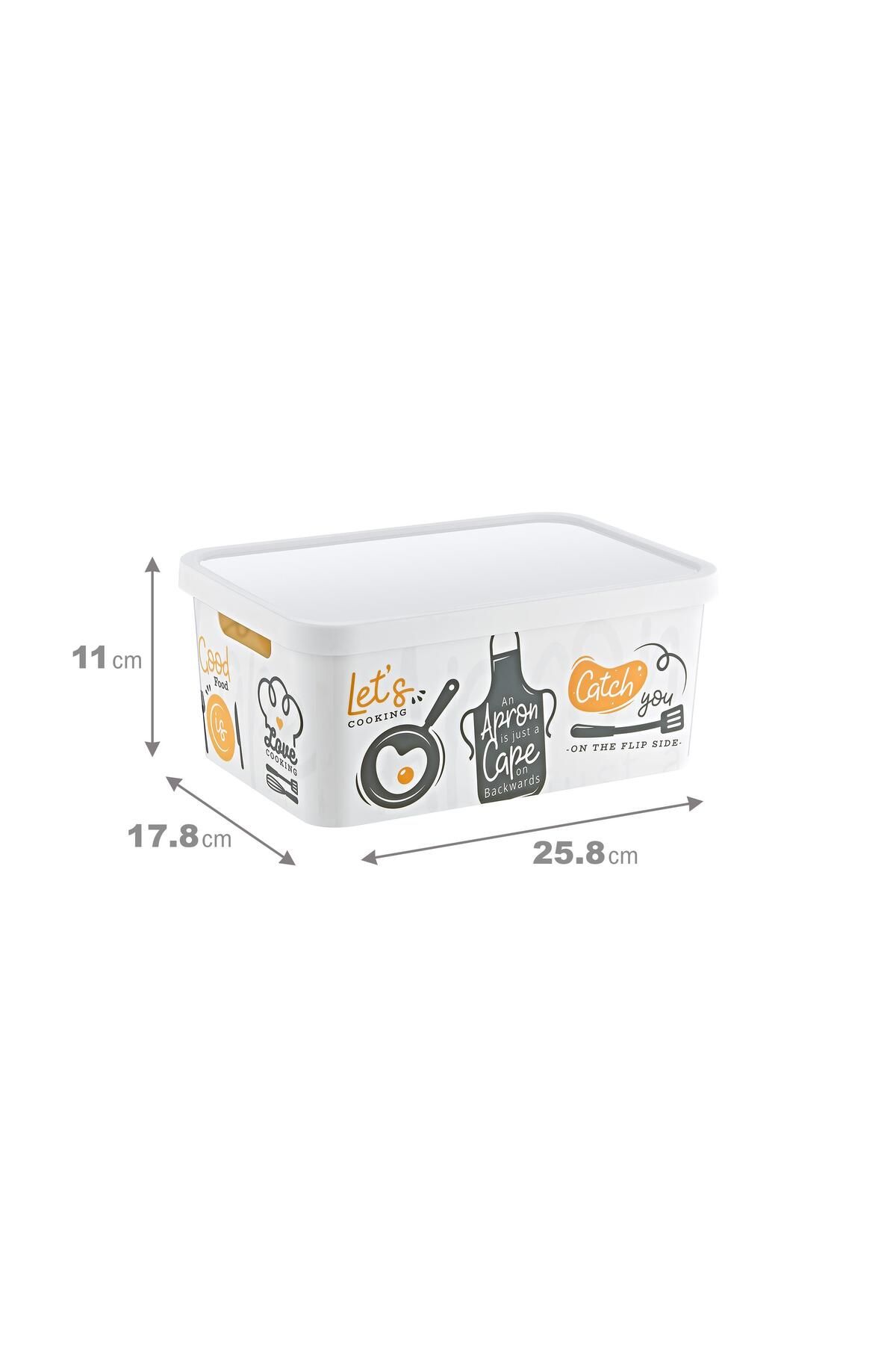 Smartware-Stafi Patterned Multi-Purpose Box with Lid 4.5 Lt 3