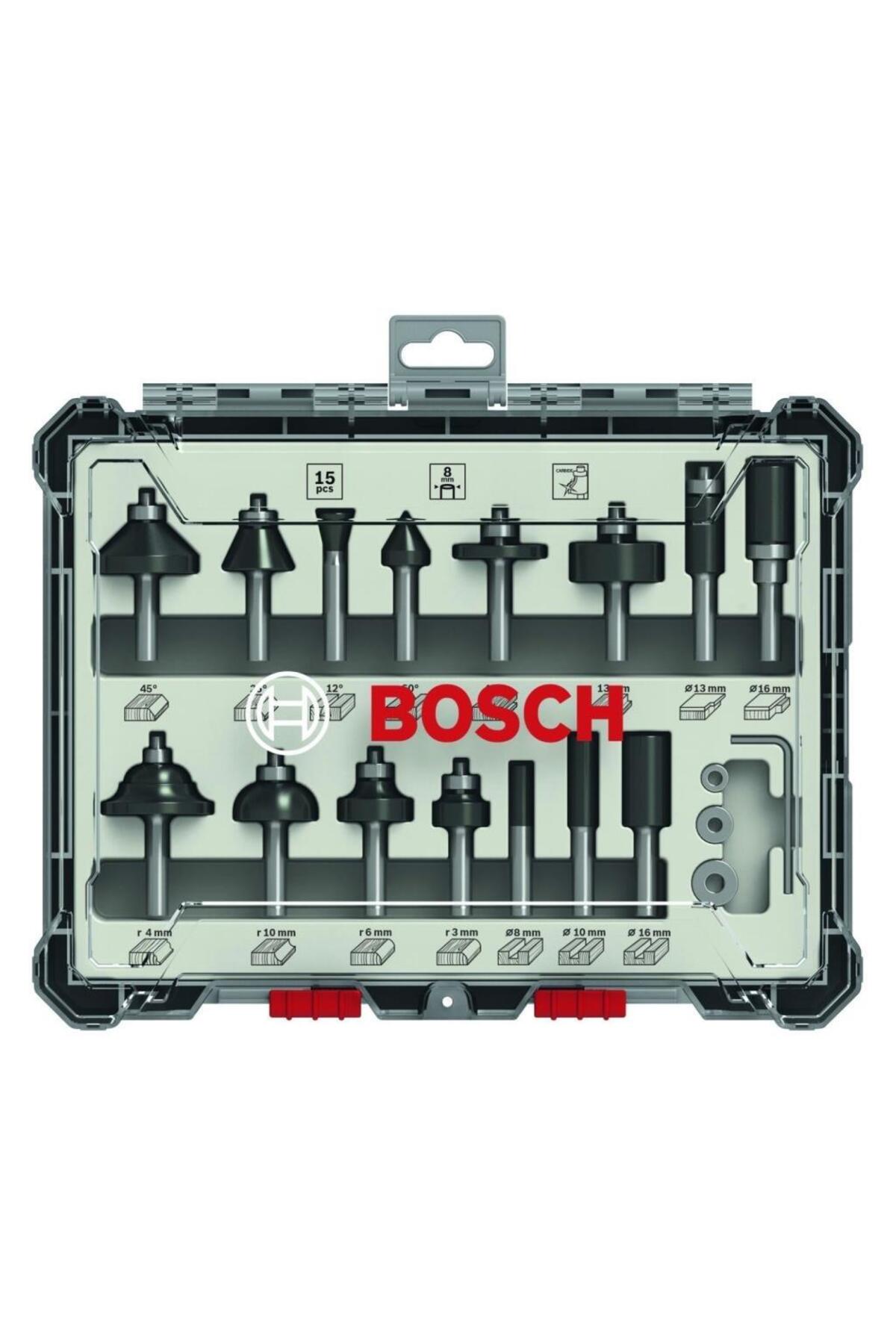 Bosch Freze Seti 15 Parça Karışık 8 mm 2607017472 - Fiyatı, Yorumları