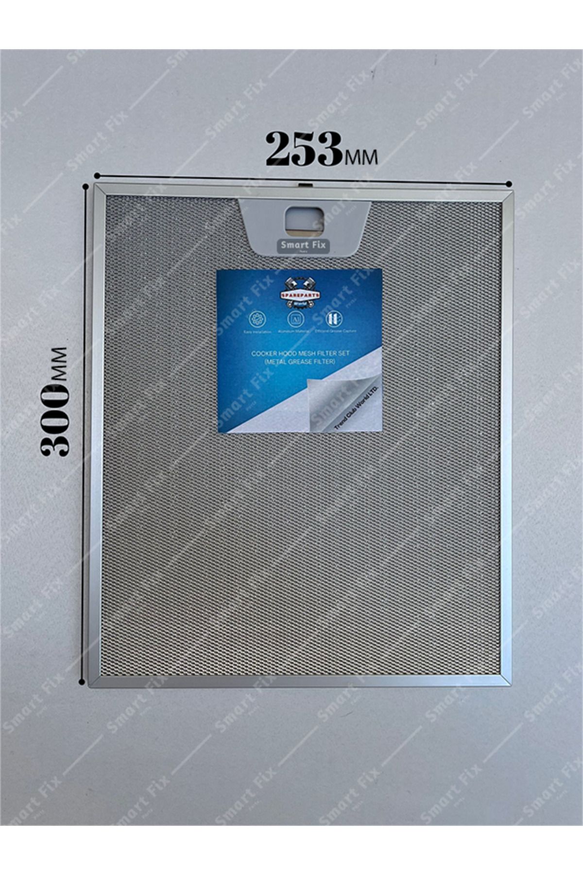 Ozba Ticaret Beko: ADV 9890 EI| 253x300 mm Aspiratör & Davlumbaz Tel Yağ Filtresi | Model: 00431222 - 5024827100