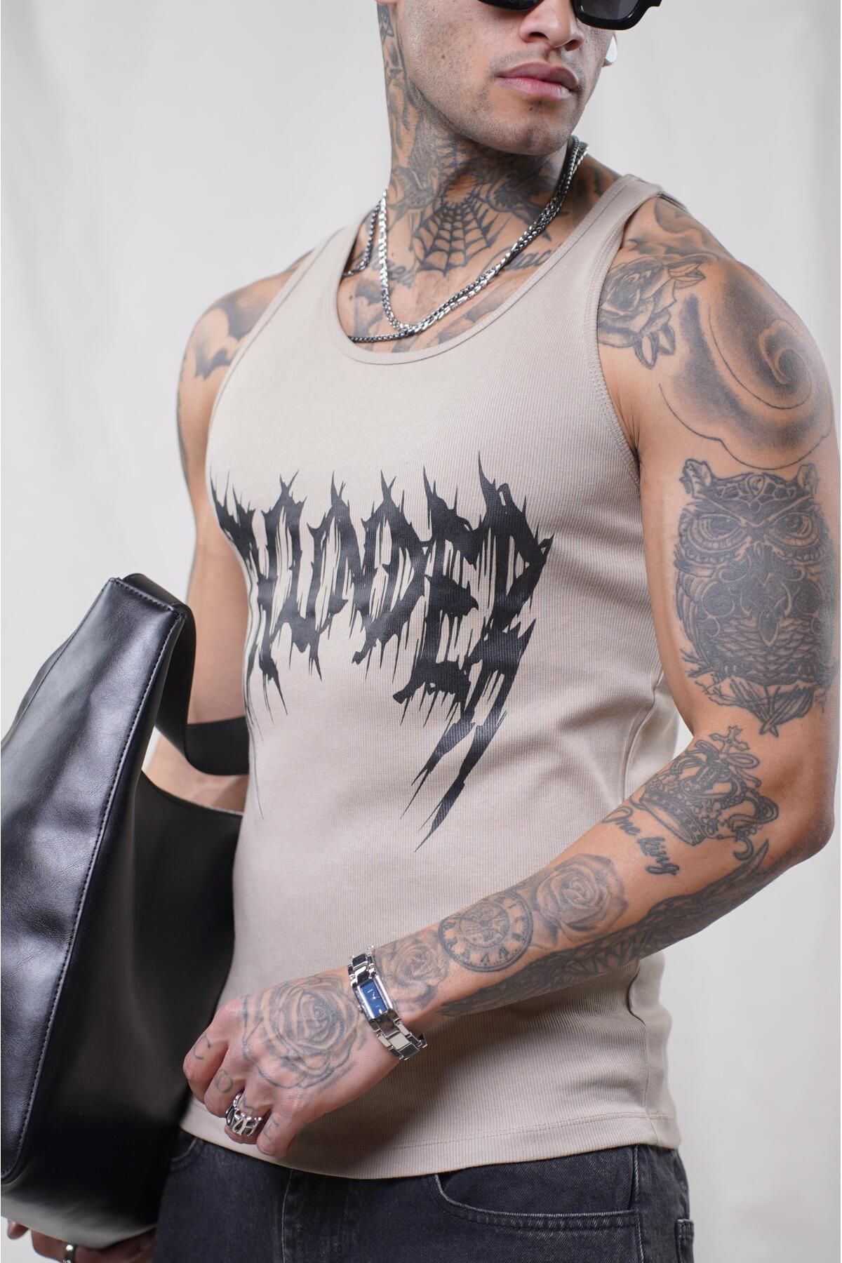 زیرپوش نود مردانه طرح دار با انعطاف پذیر SLIM FIT ورزشکار king brich