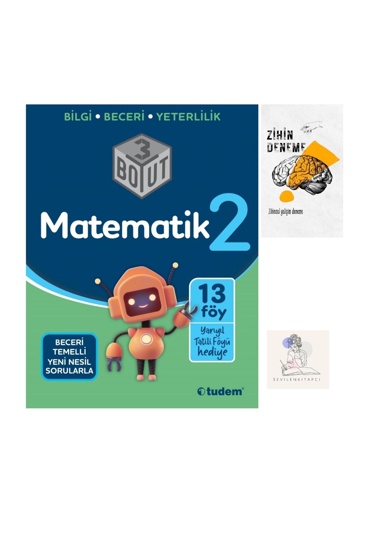 Tudem Yayınları TUDEM 2.SINIF 3BOYUT MATEMATİK FÖY-ZİHİNDENEME-SH618