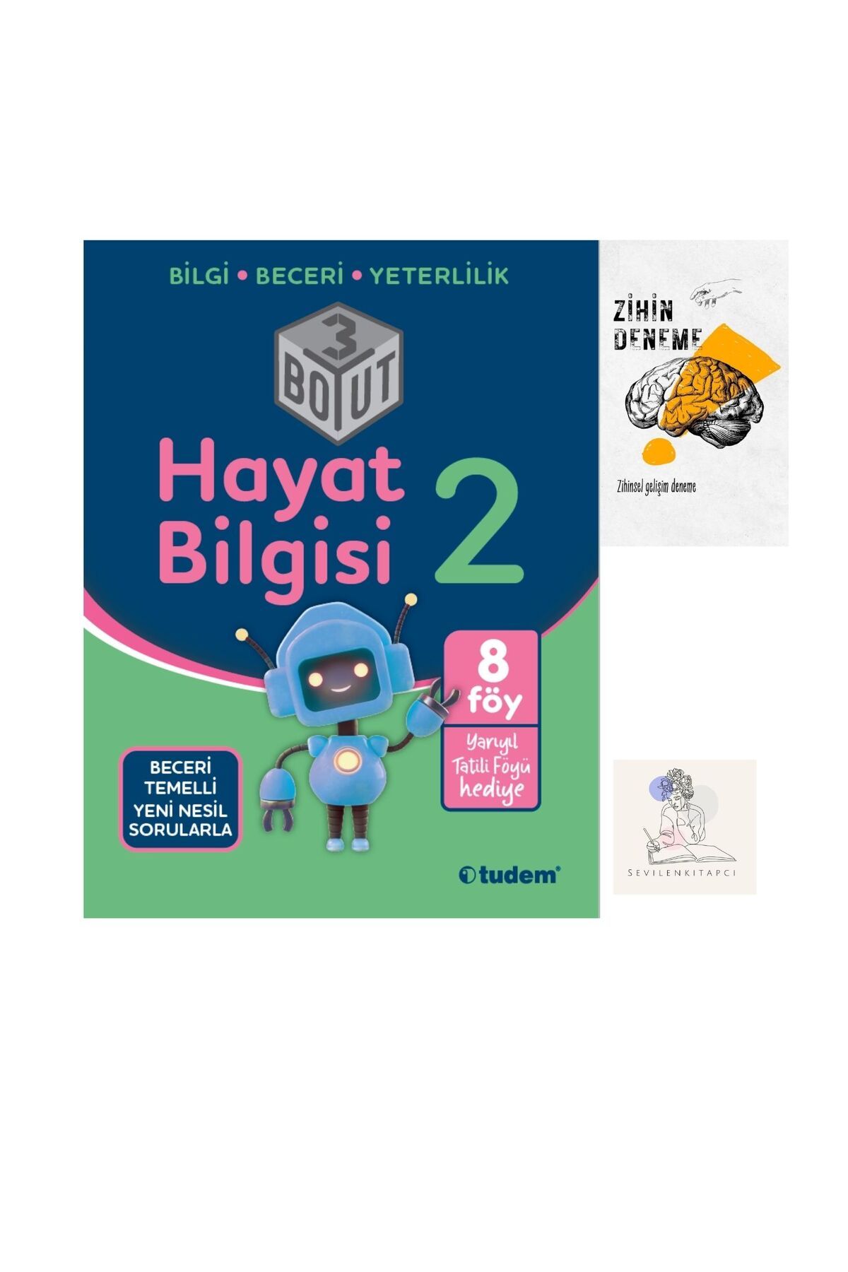 Tudem Yayınları TUDEM 2.SINIF HAYAT BİLGİSİ 3BOYUT SORU BANKASI-ZİHİNDENEME-SH159