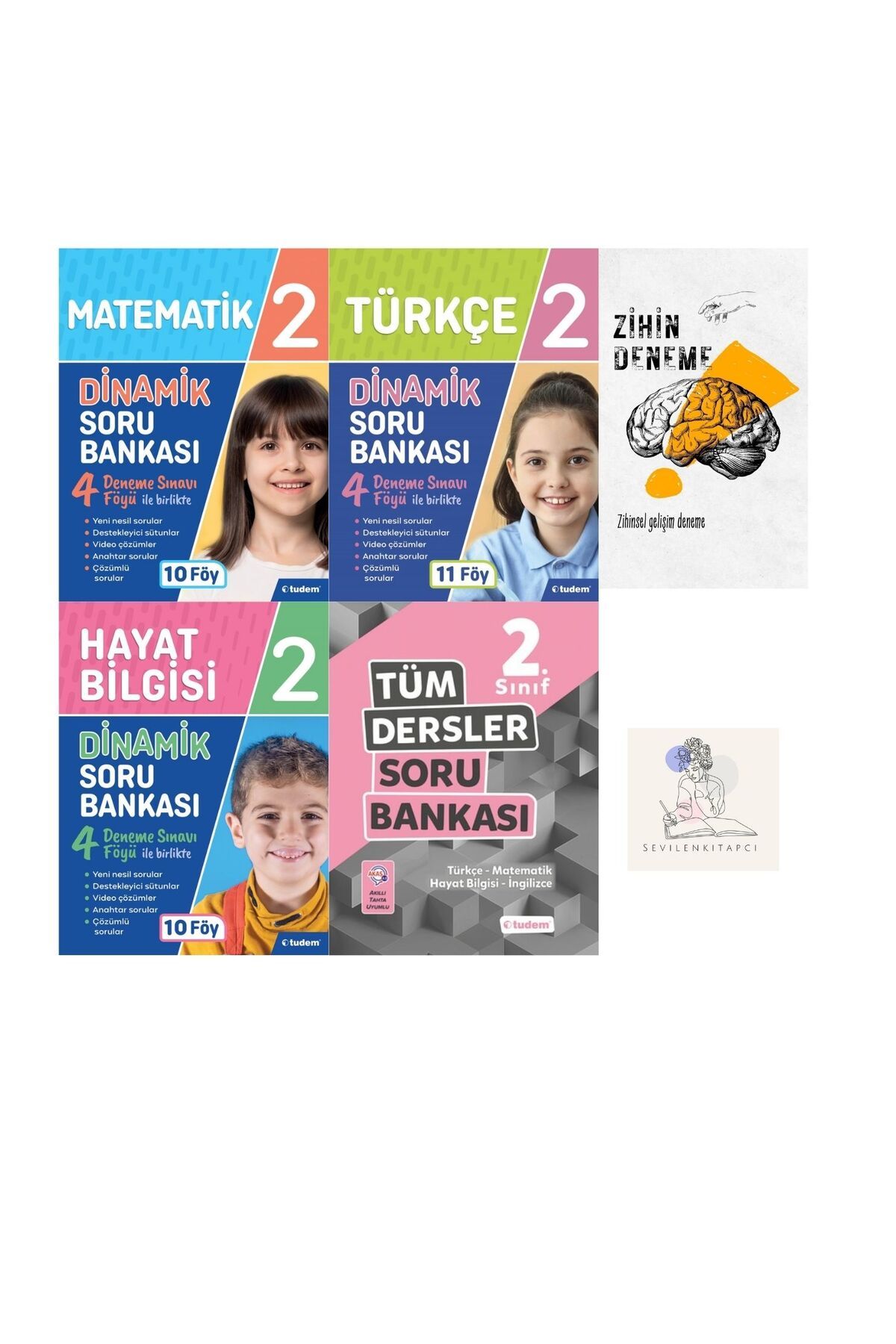 Tudem Yayınları TUDEM 2.SINIF DİNAMİK MAT-TÜRKÇE-HAYAT BİLGİSİ VE TÜM DERSLER SB -ZİHİNDENEME-SH319