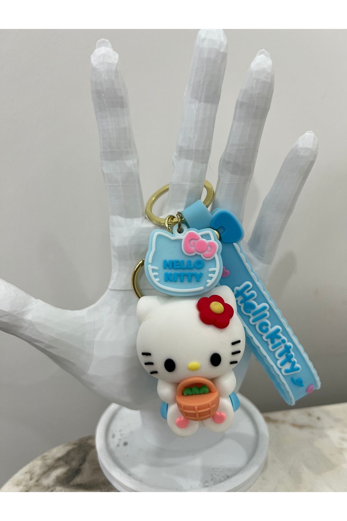 Miyoste Hello Kitty Sevimli 3d Renkli Silikon Anahtarlık & Çanta Aksesuarı Sevgililer Gününe Özel