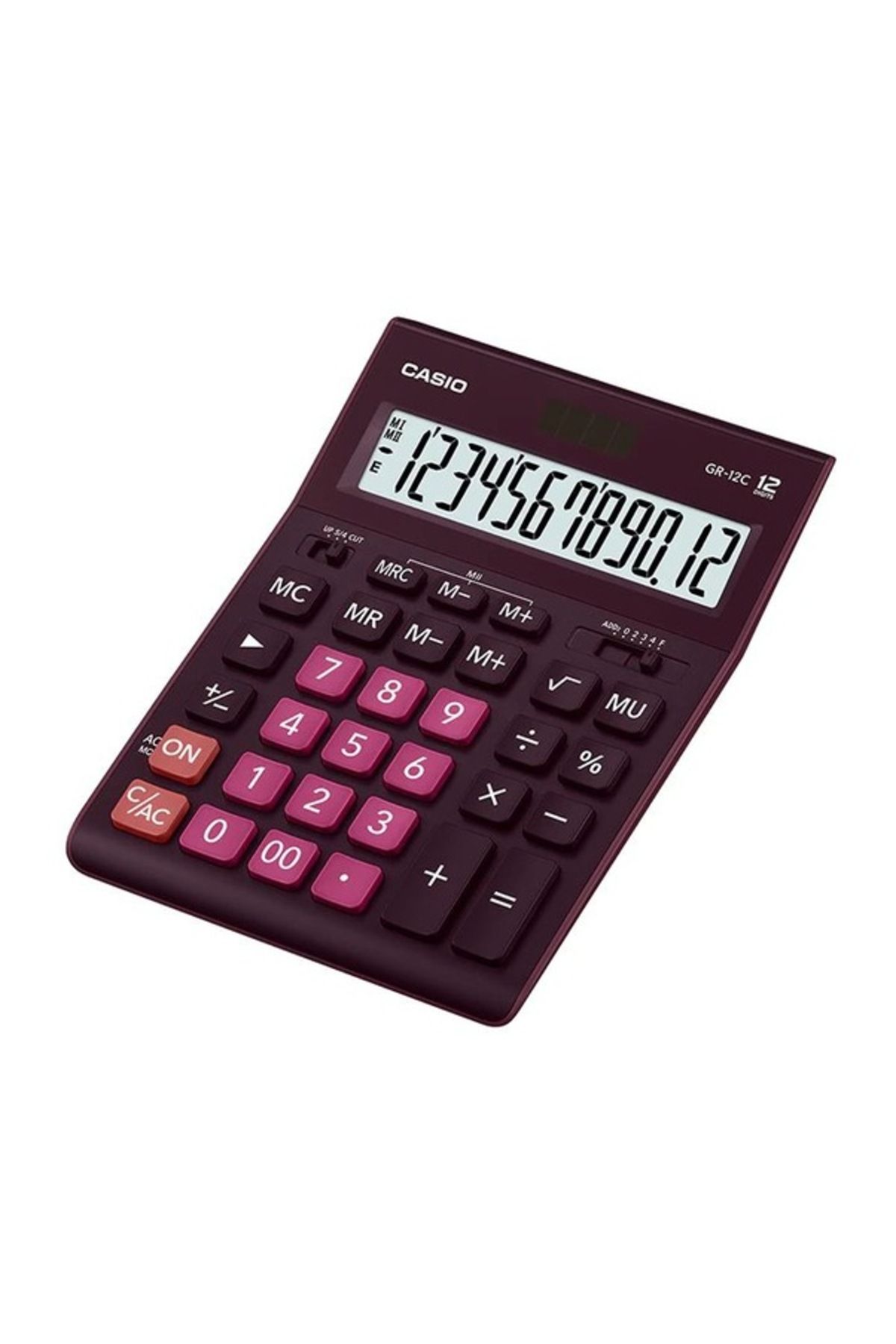Casio Hesap Makinesi Masa Üstü 12 Hane Bordo