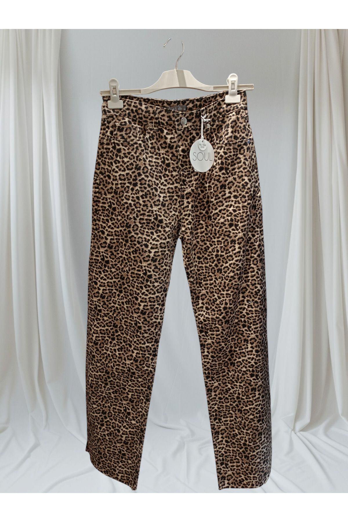 Soul Leopar desenli jeans