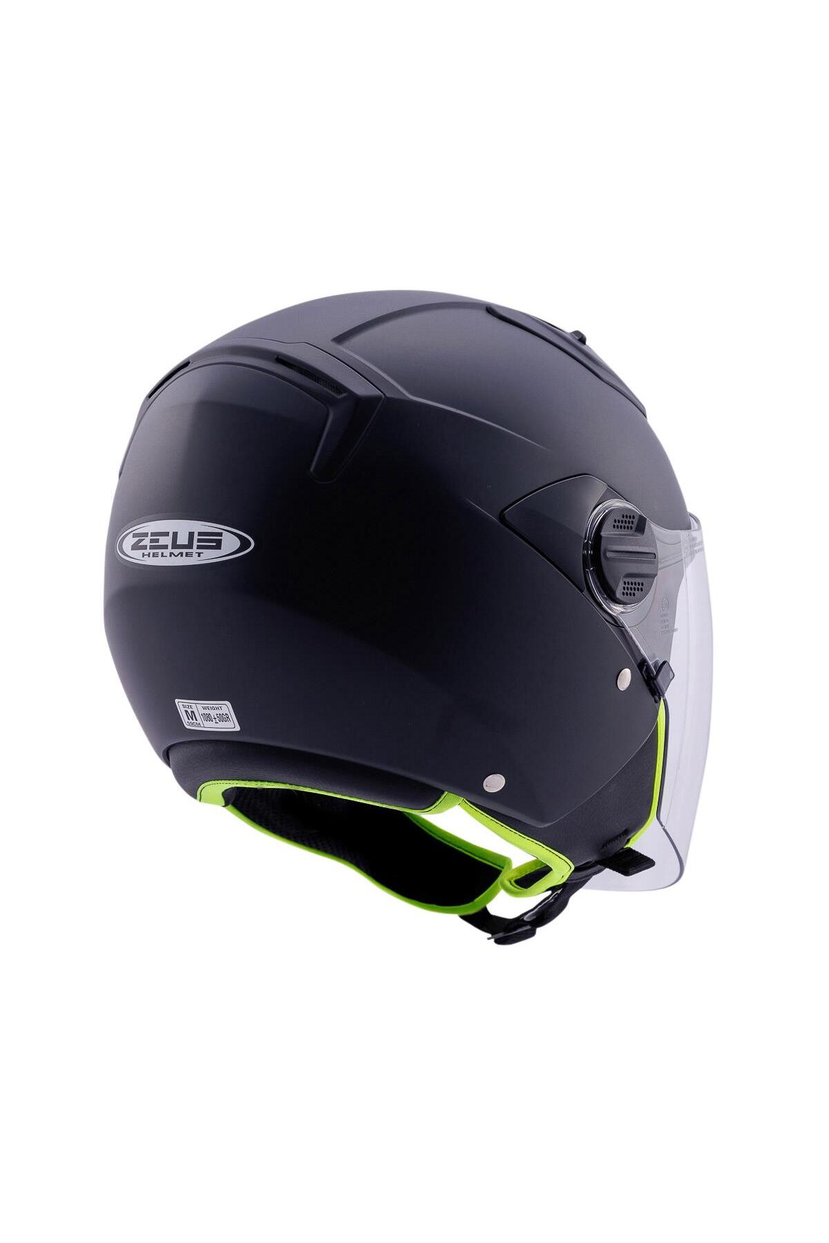 ワカメ321 ZEUS ZS-213 Matt Black Açık Kask - Fiyatı, Yorumları