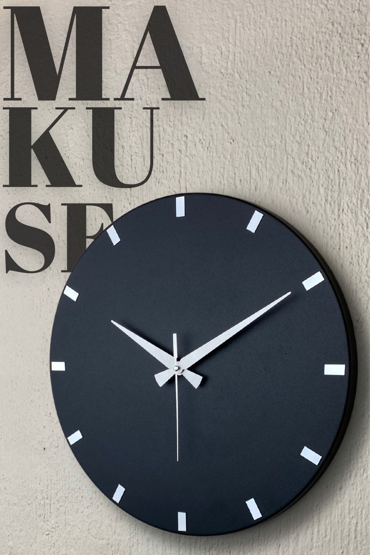 MOOCLOCK Makuse Model Modern Dekoratif Metal, Aynalı, Akar Sessiz Mekanizmalı, Duvar Saati (40*40cm)