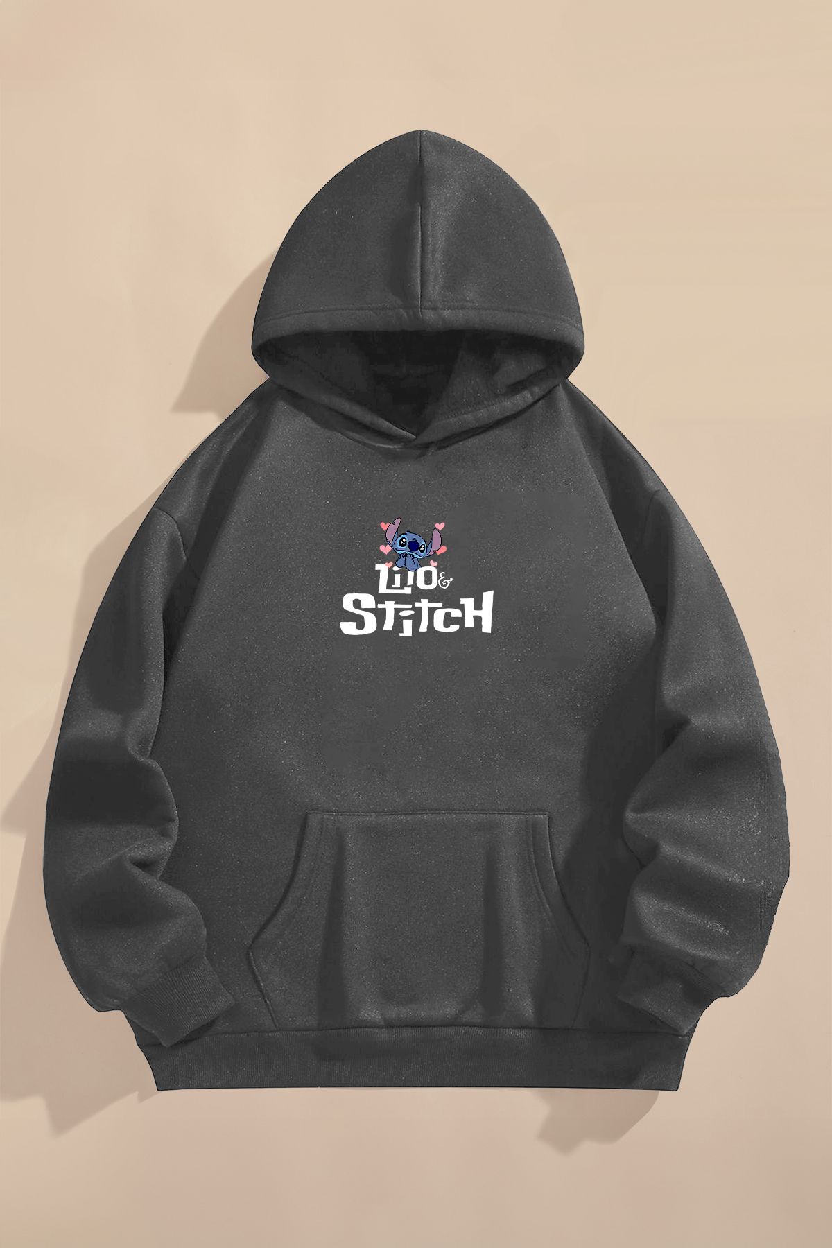 PURE EFFECT-Smoke Color Kids Sweatshirt - Three Thread Raster, Printed, Lilo and Stitch Printed 2