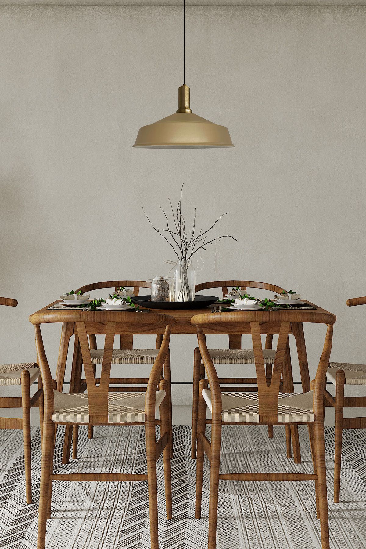 Bamyum-Asletl 40 cm Hängelampe Metall E27 Beige 4