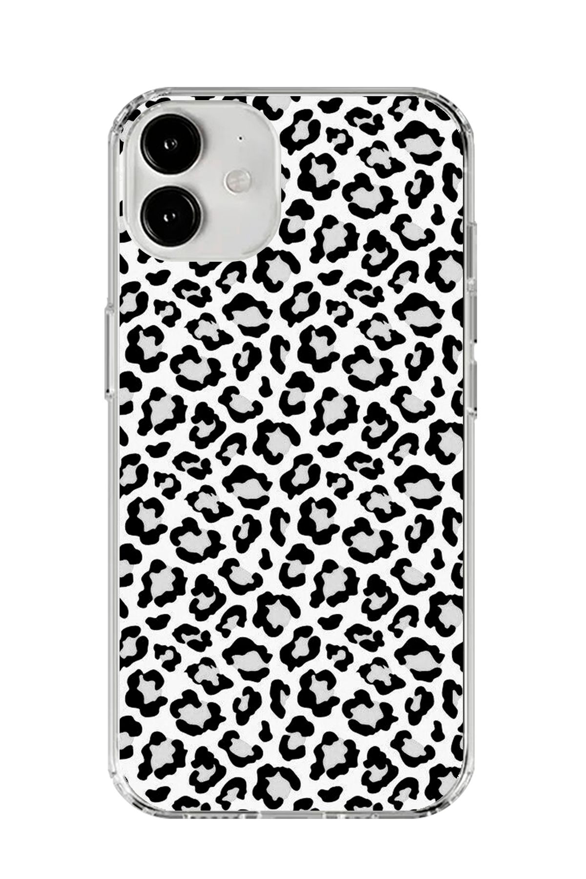 Dali Design iPhone 12 Mini Uyumlu Şeffaf Kılıf Leopar Tasarımlı 2