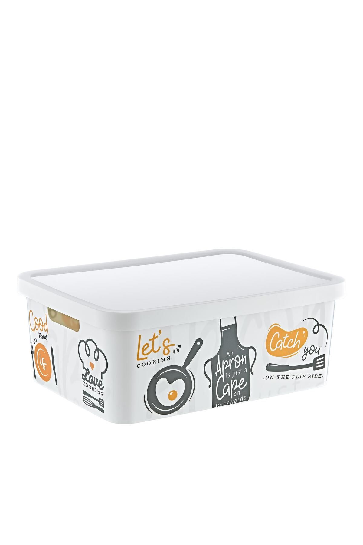 Smartware-Stafi Patterned Multi-Purpose Box with Lid 12 Lt 1
