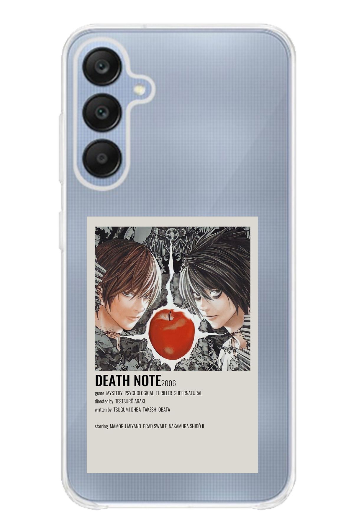 TechTree SAMSUNG Galaxy A25 Uyumlu Death Note Poster Tasarımlı Şeffaf Silikon Kılıf