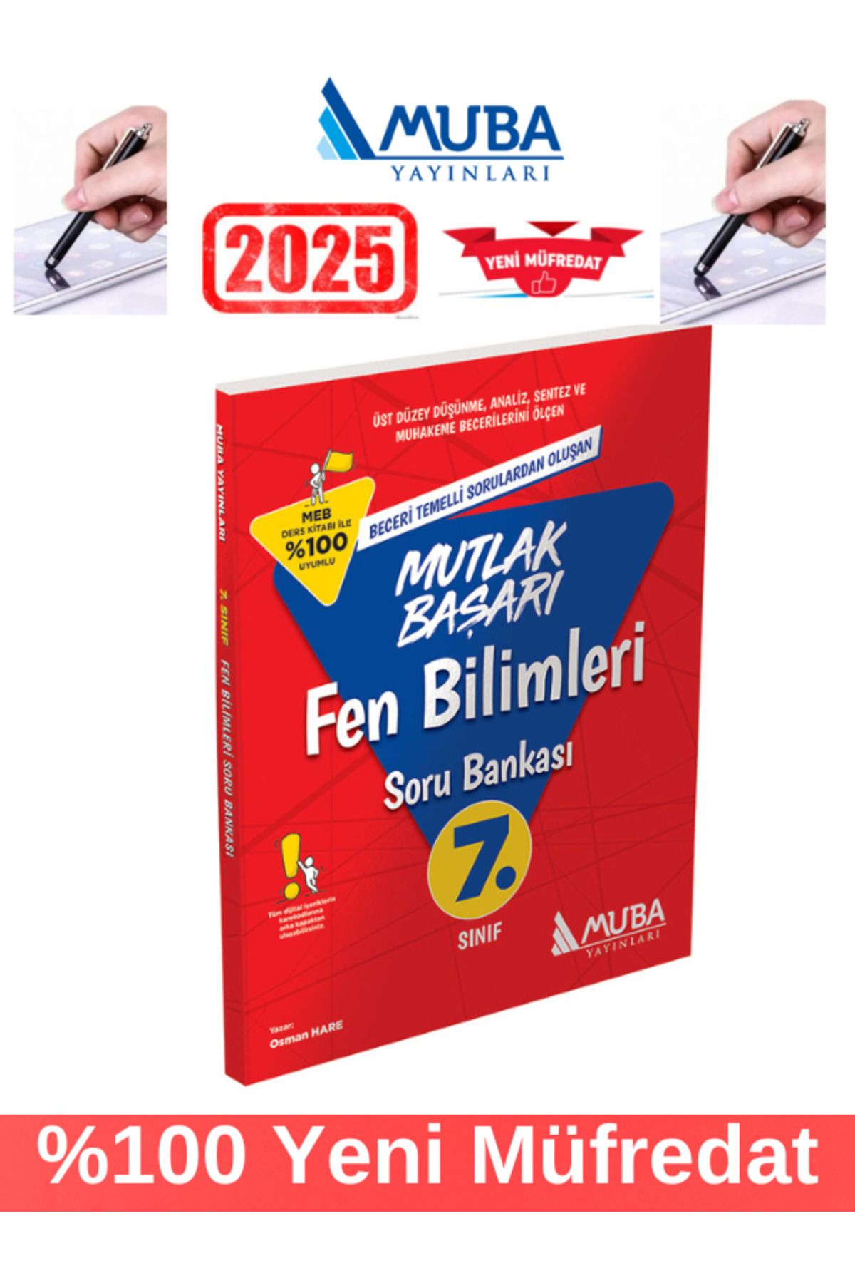 Orijinal Yayınları Muba 2025 7.Sınıf Mutlak Başarı Fen  %100 Yeni Müfredat Soru Bankası+Kalem