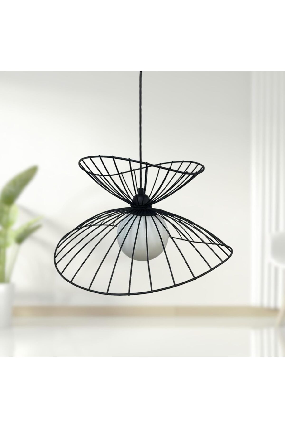 Bamyum-Vertigo 50 cm Hängelampe Metall E27 Schwarz 1