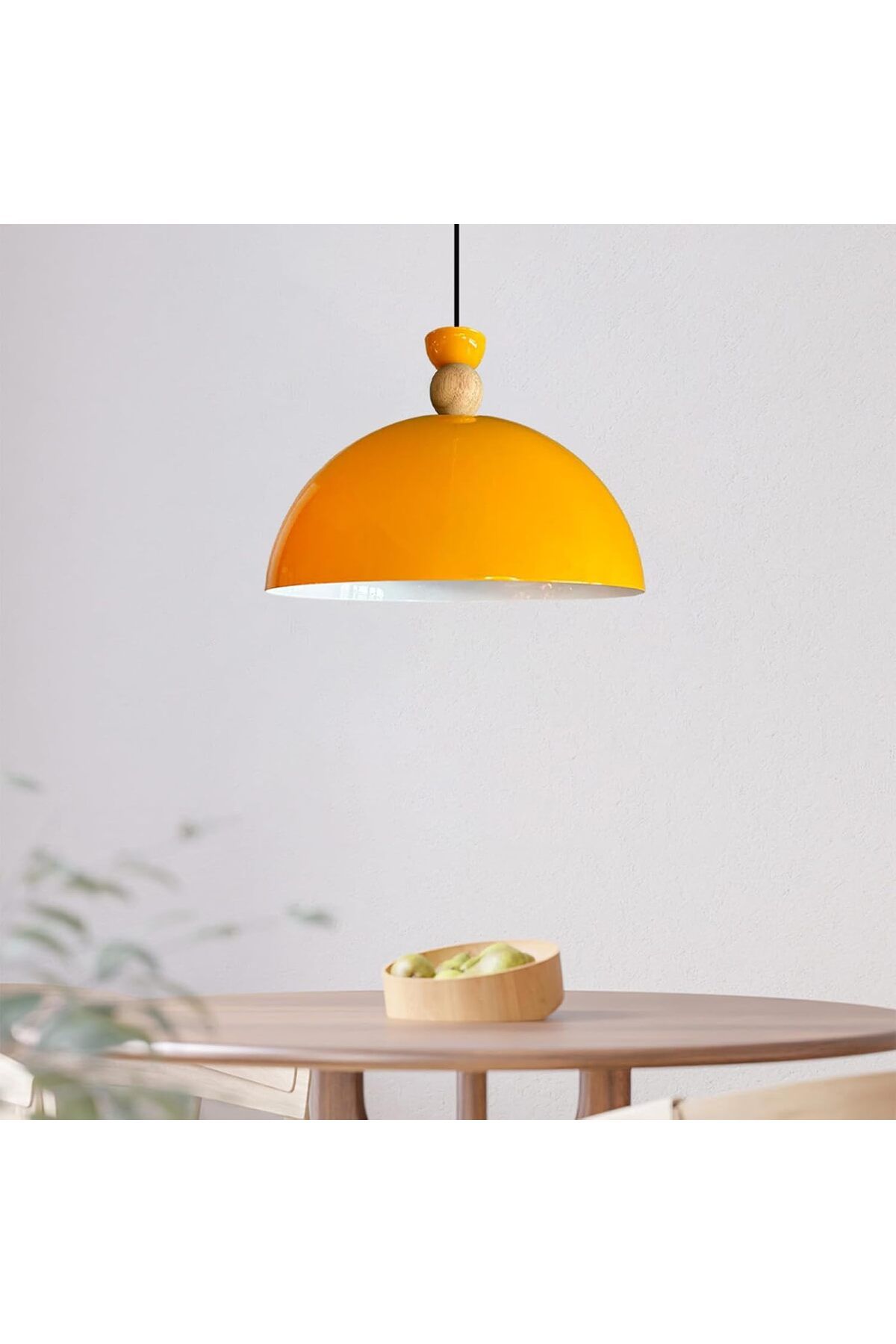 Bamyum-Yimpi Küchenlampe Hängend Vintage Ø30 cm, Hängelampe Küche Gelb 3